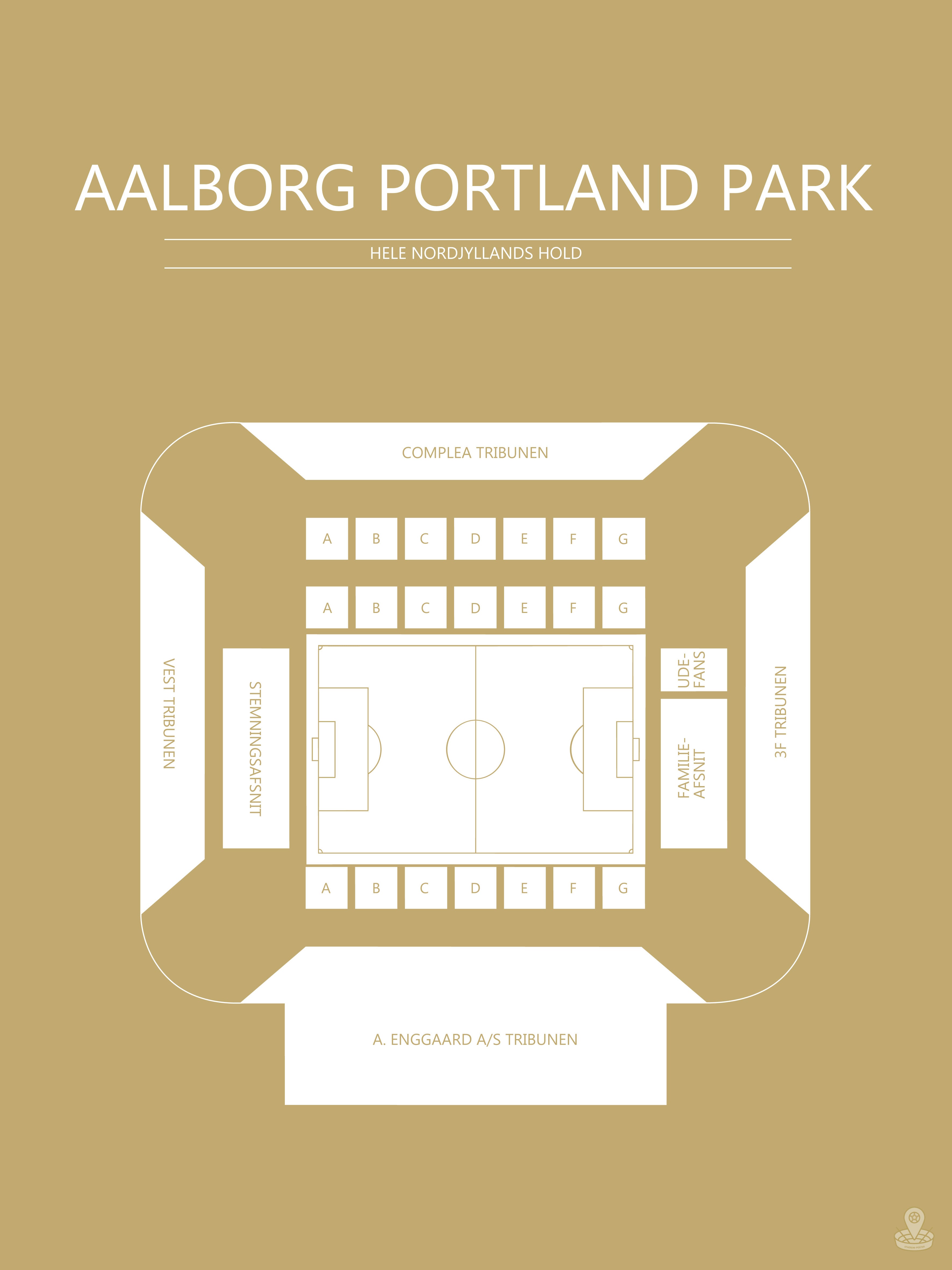 Fodbold plakat Aalborg Portland Park Karry