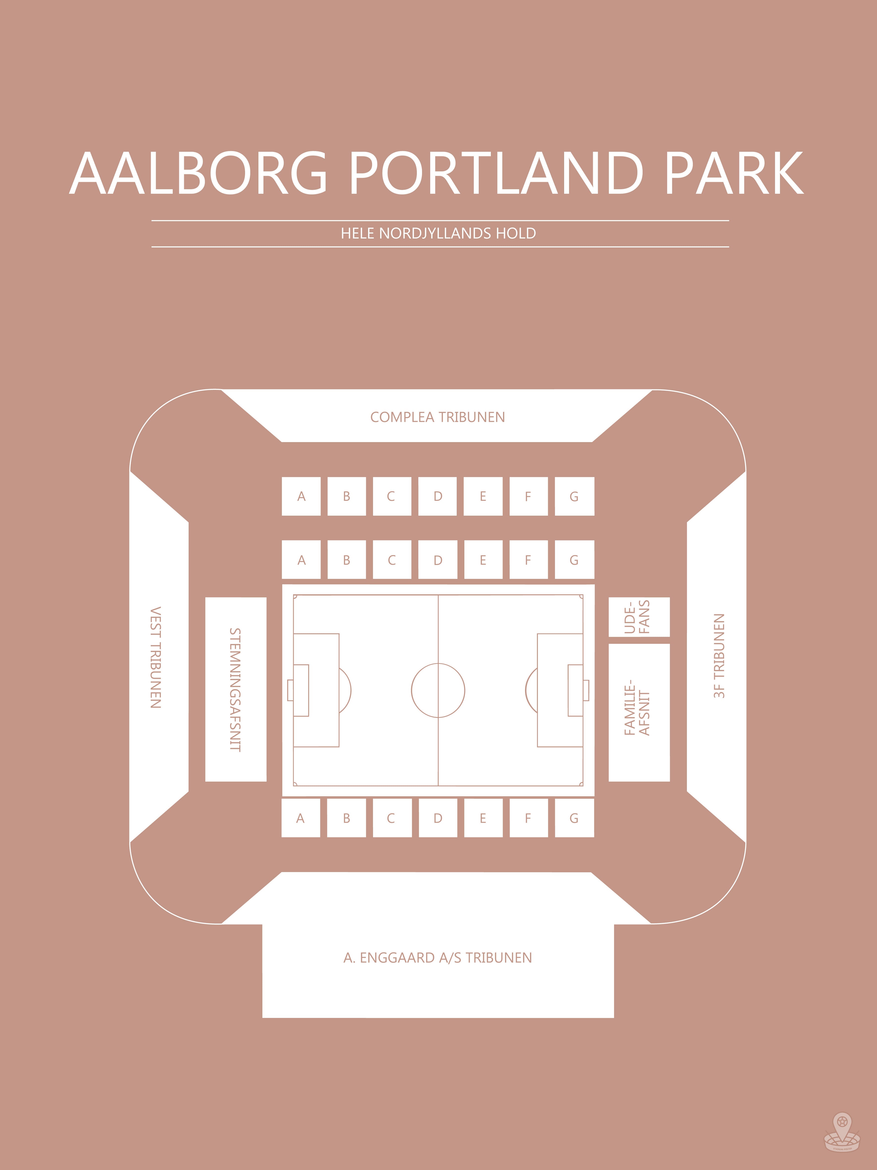 Fodbold plakat Aalborg Portland Park Sahara