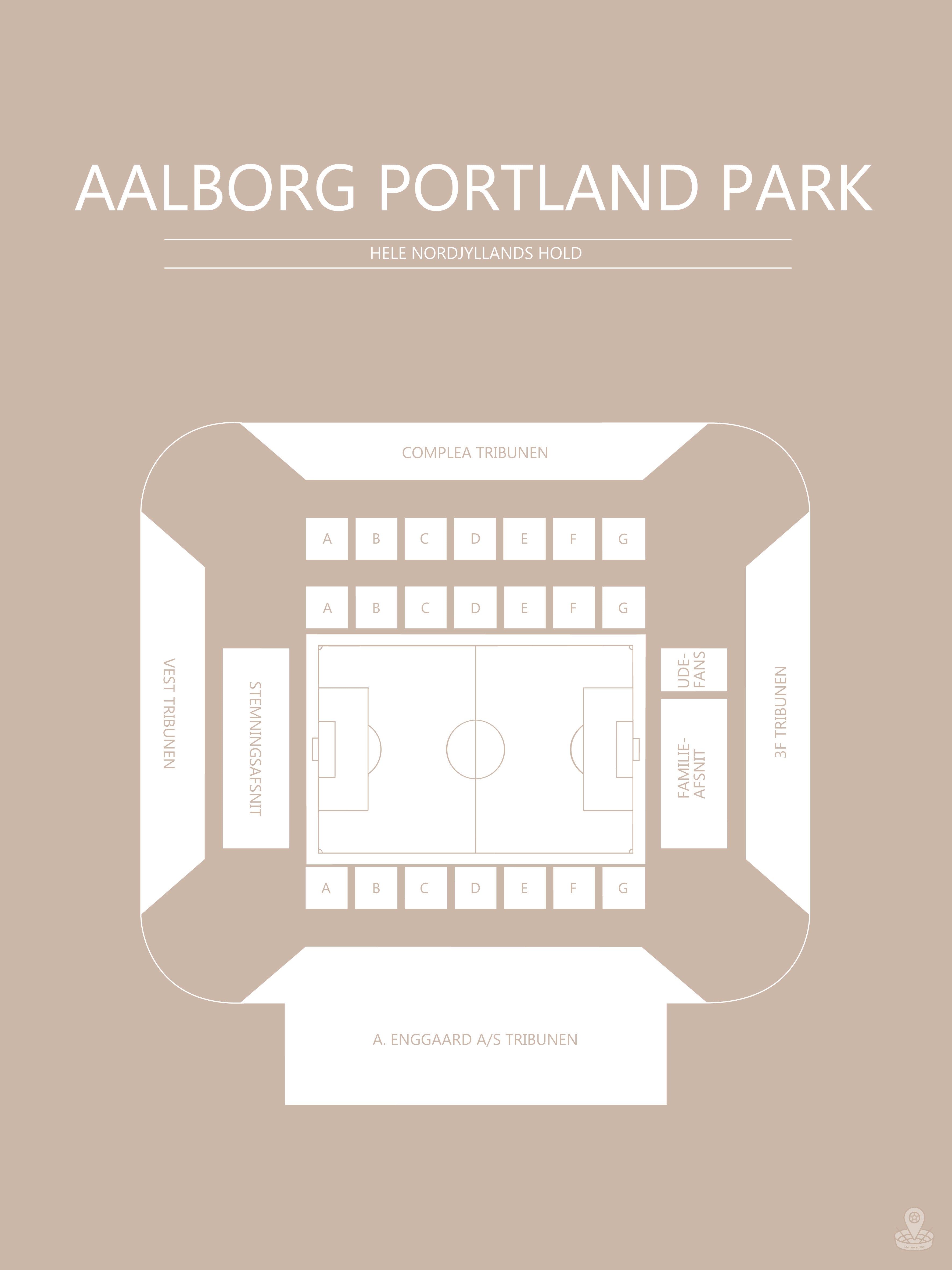 Fodbold plakat Aalborg Portland Park Sand