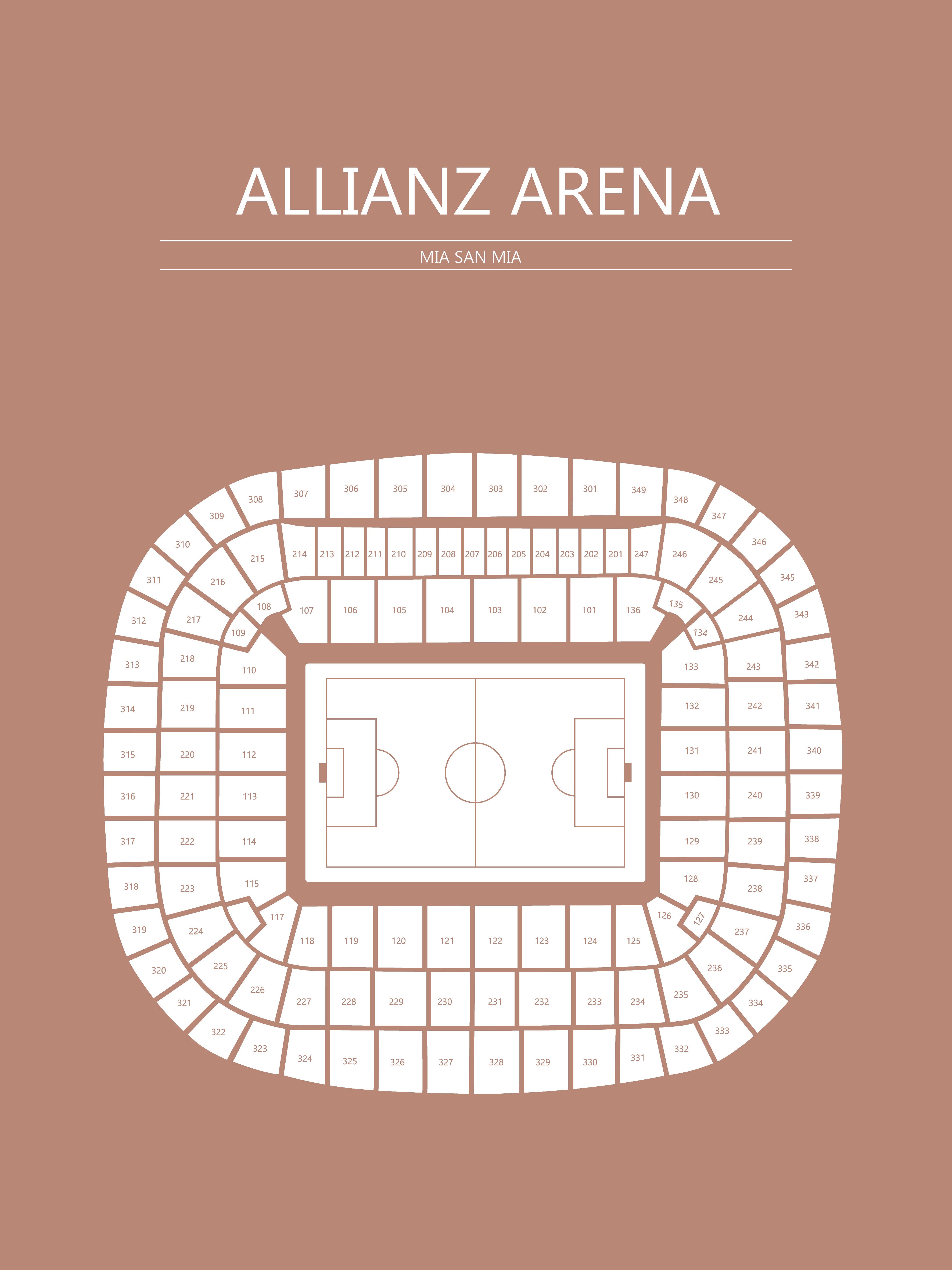 Fodbold plakat Bayern München Allianz Arena Sahara