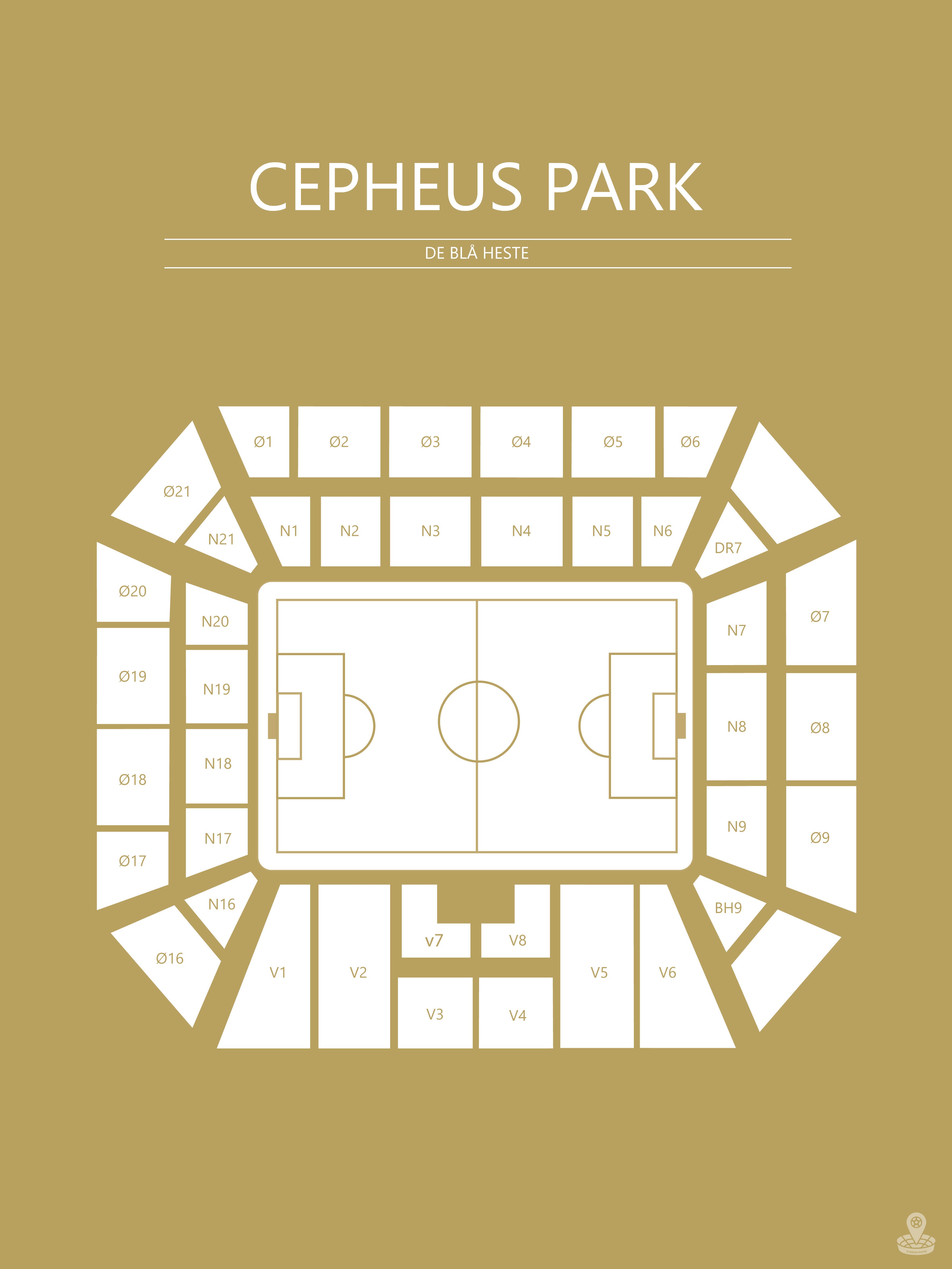 Fodbold plakat Randers Cepheus Park Karry