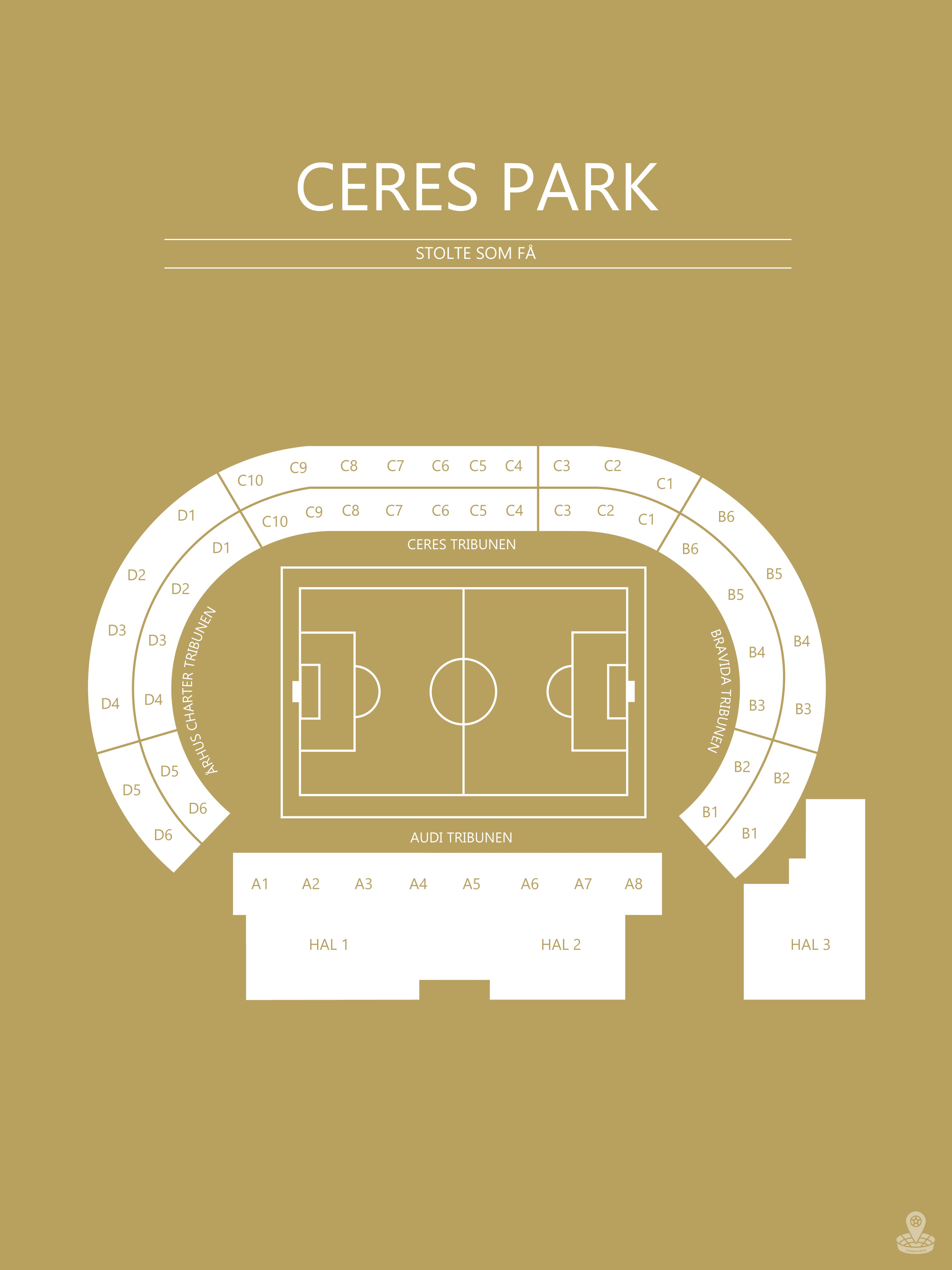 Fodbold plakat AGF Ceres Park Karry