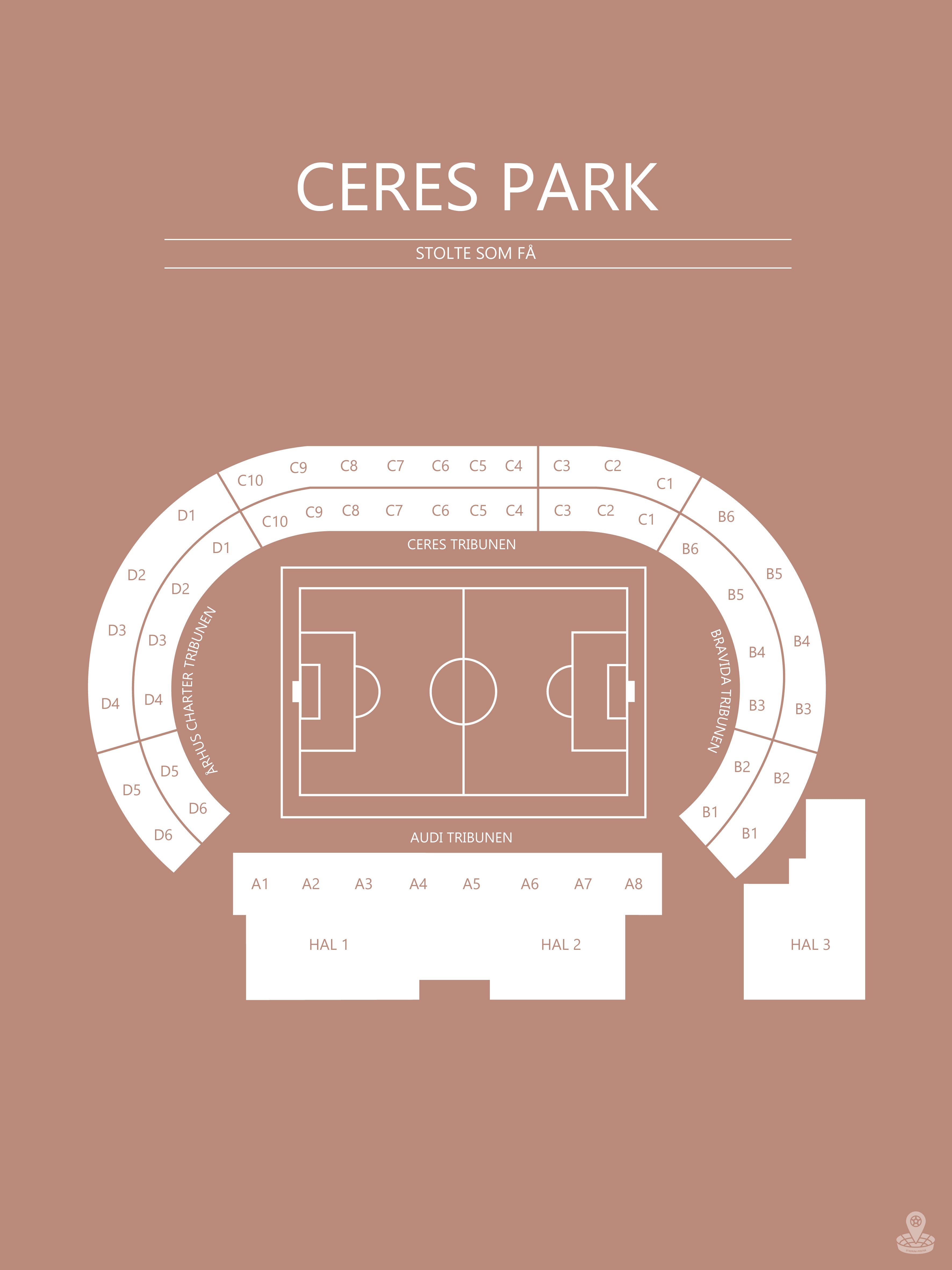 Fodbold plakat AGF Ceres Park Sahara