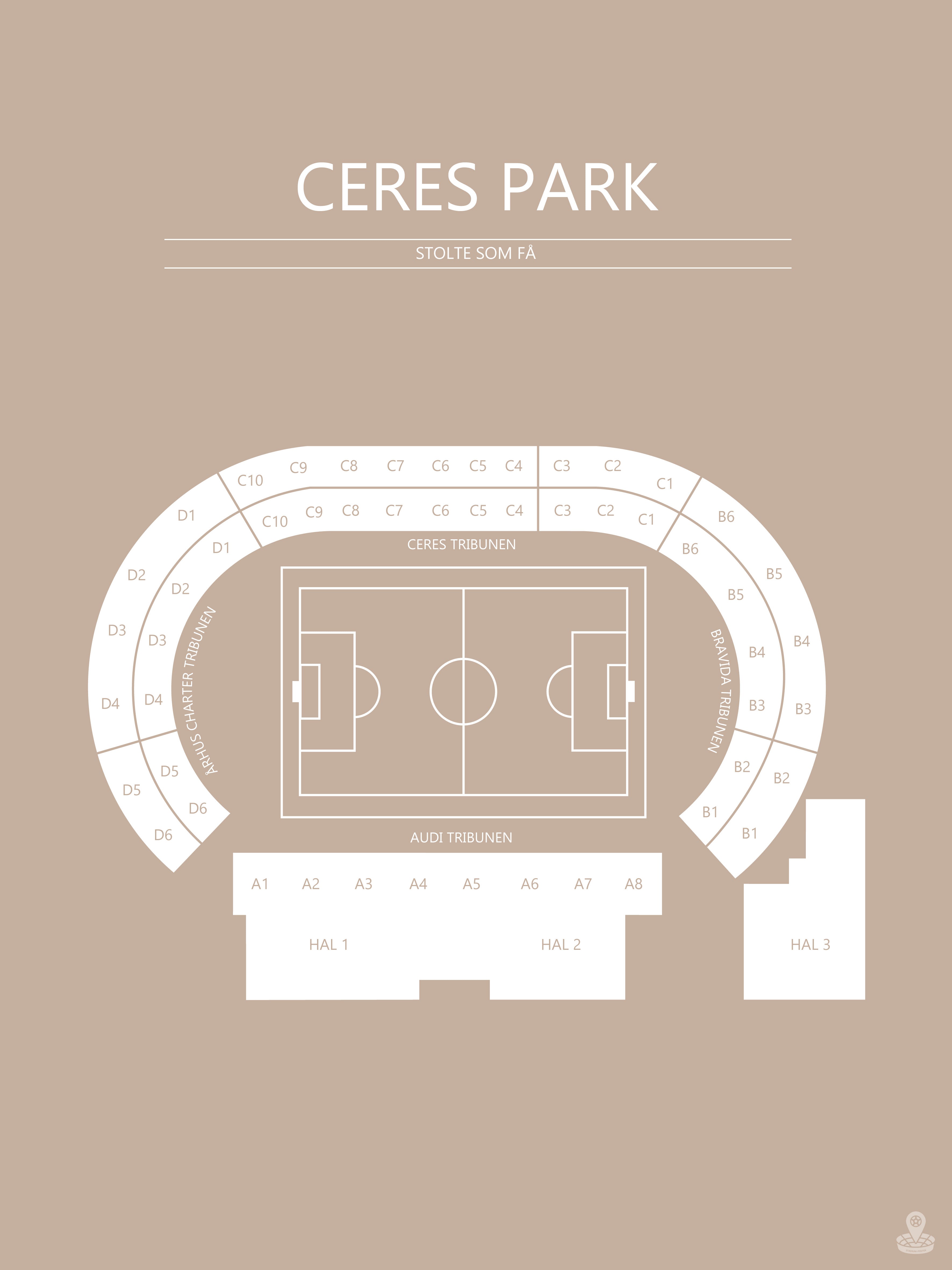 Fodbold plakat AGF Ceres Park Sand