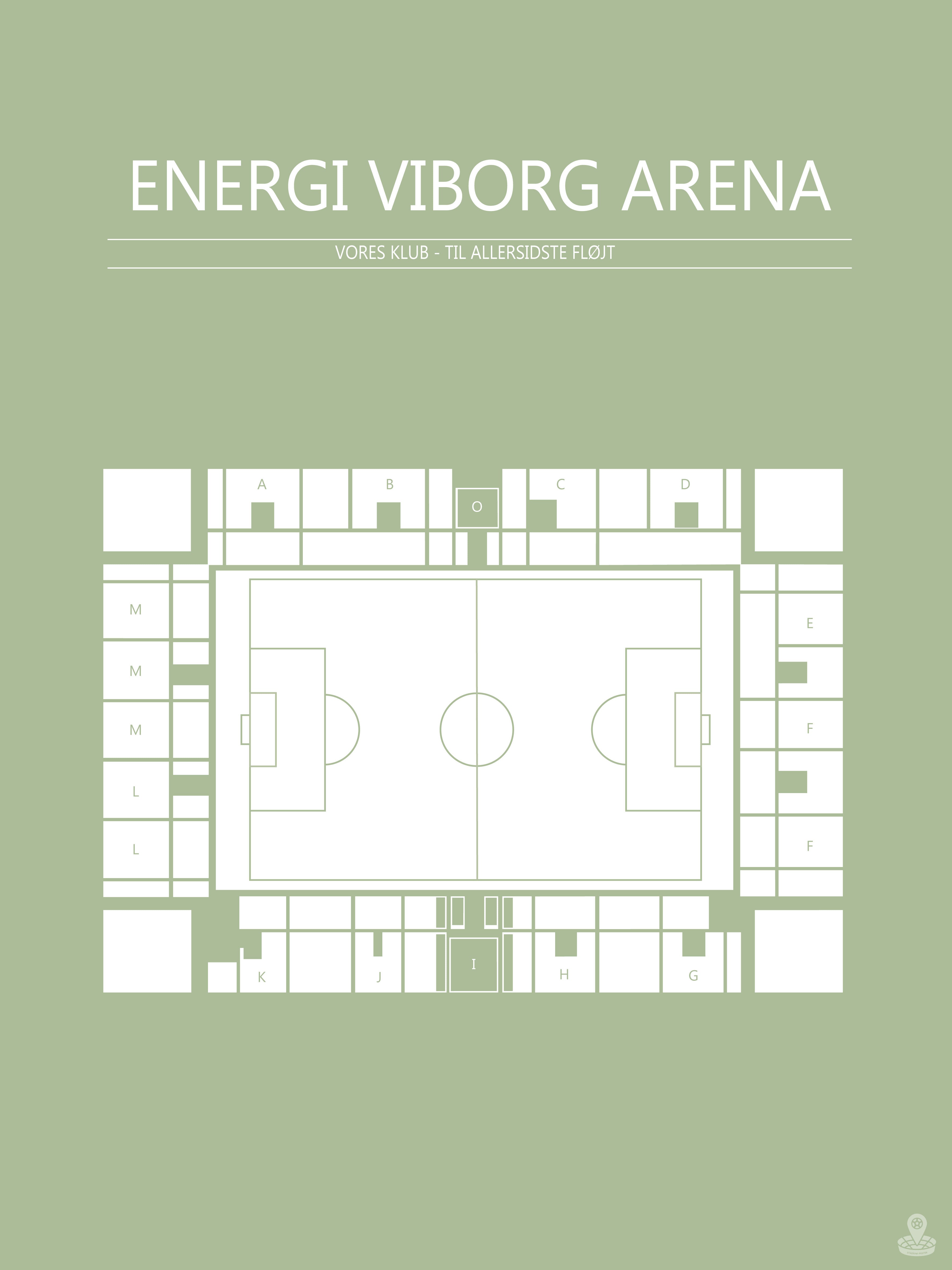 Fodbold plakat Viborg Energi arena Lysegrøn