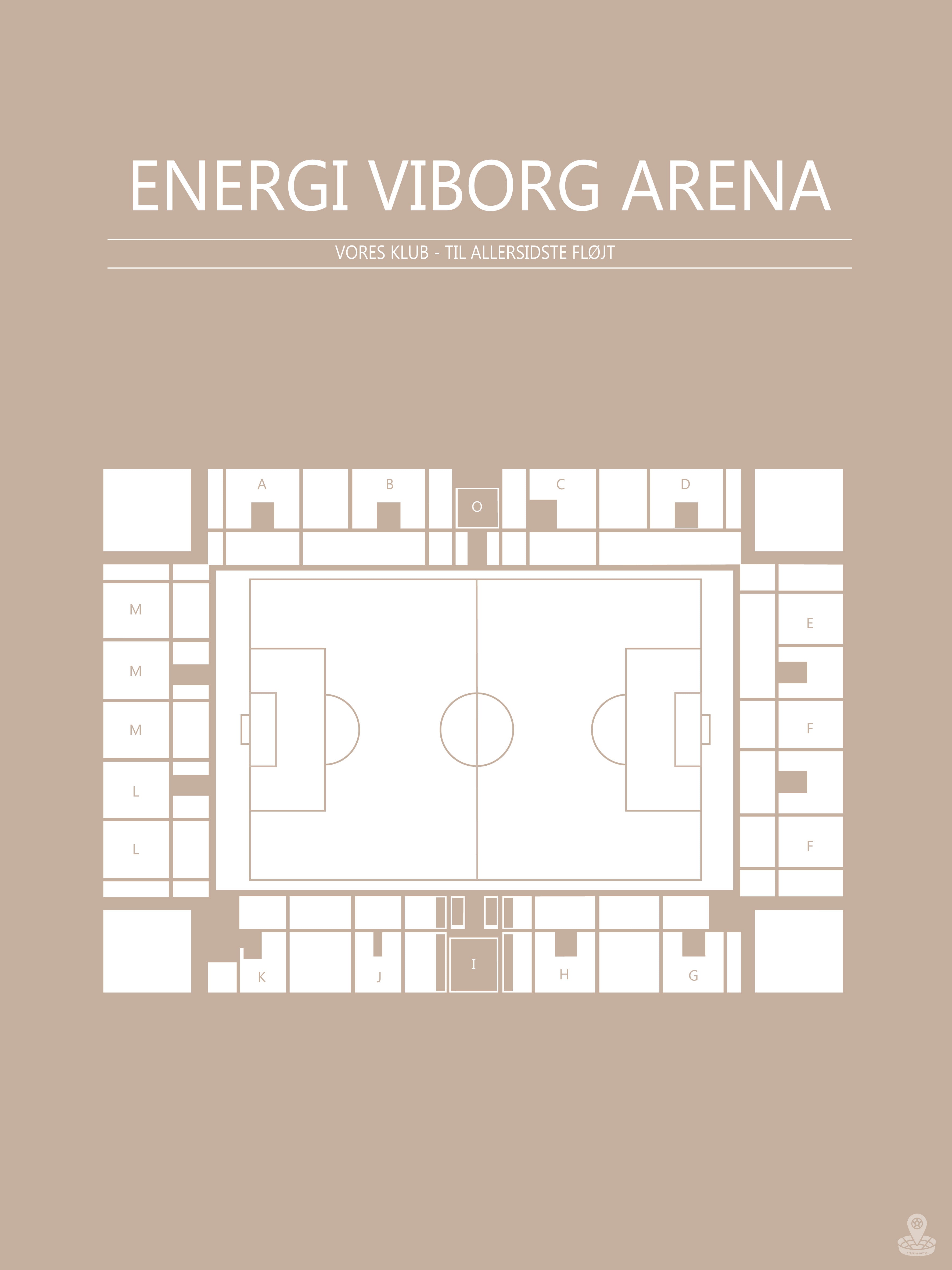 Fodbold plakat Viborg Energi arena Sand