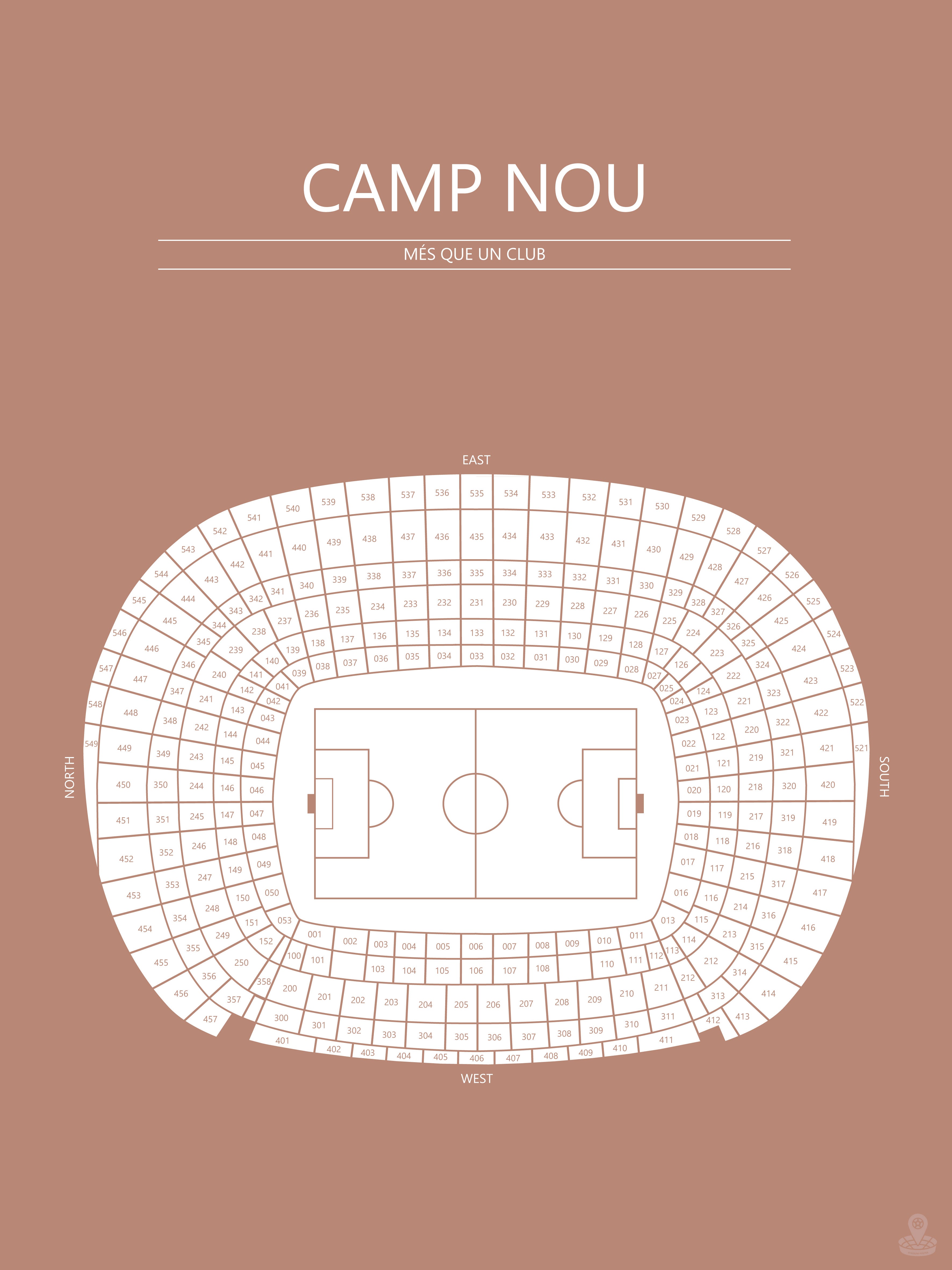 Fodbold plakat FC Barcelona Camp Nou Sahara