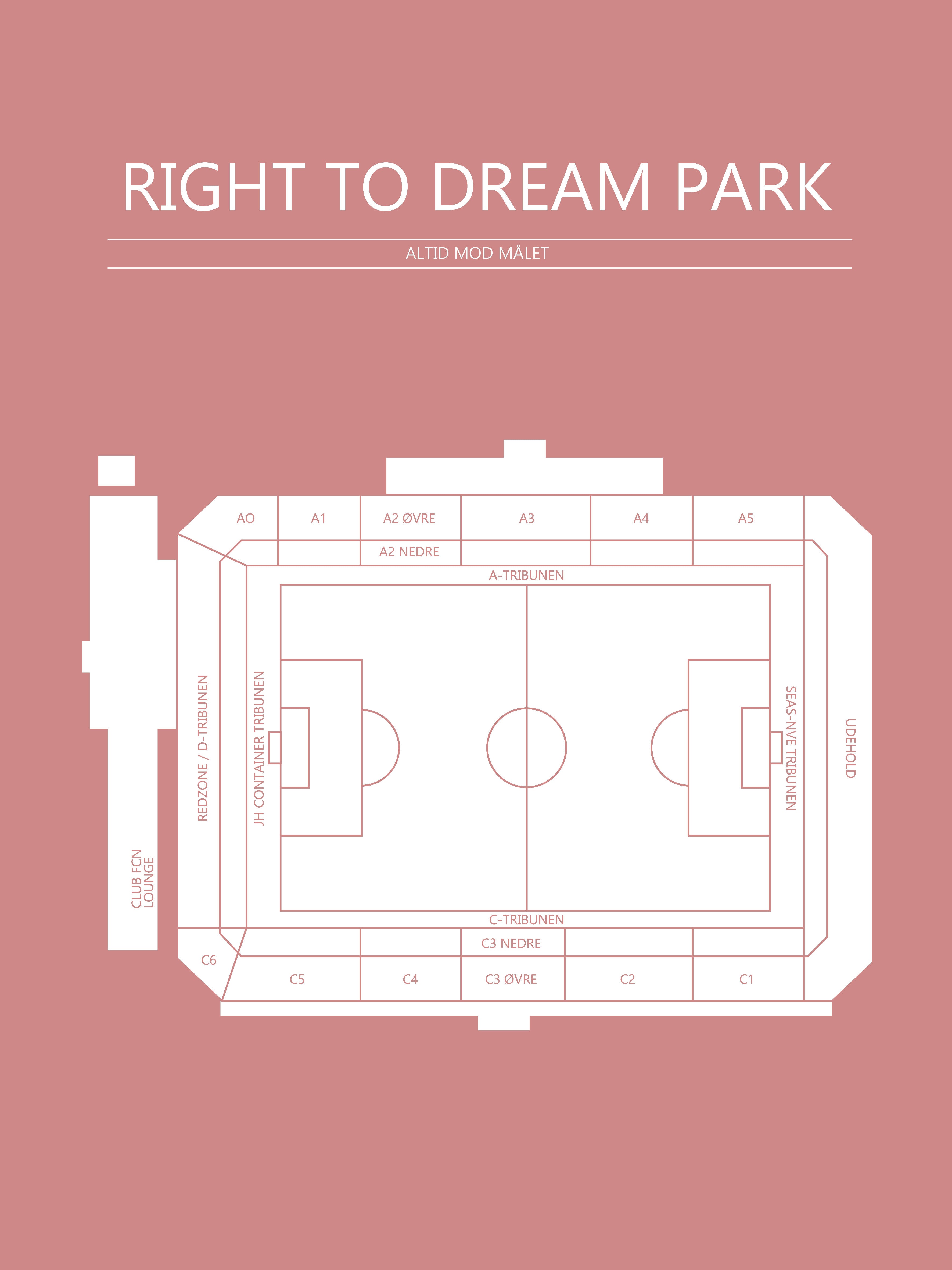 Fodbold plakat Right To Dream Park Blush