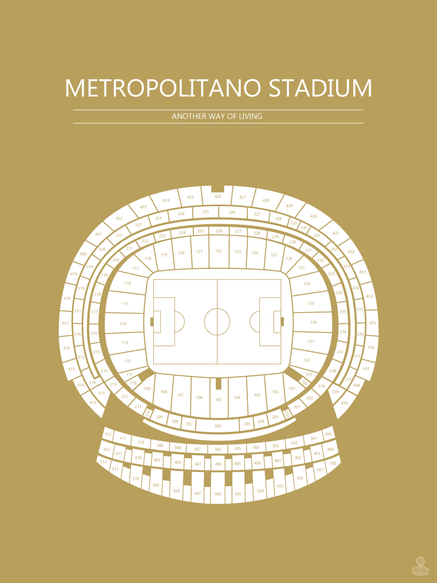 Fodbold plakat Atletico Madrid Metropolitano stadium Karry