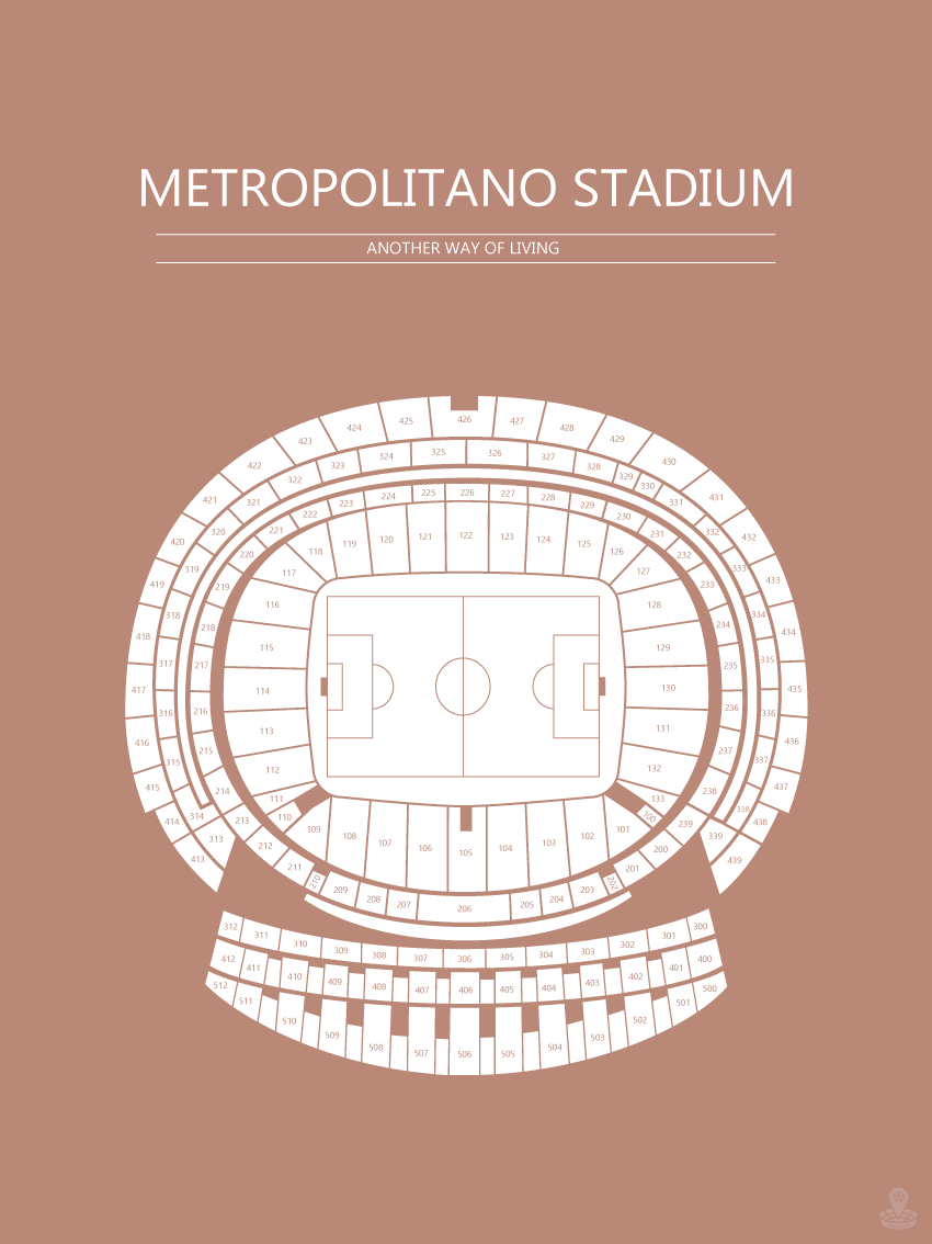Fodbold plakat Atletico Madrid Metropolitano stadium Sahara