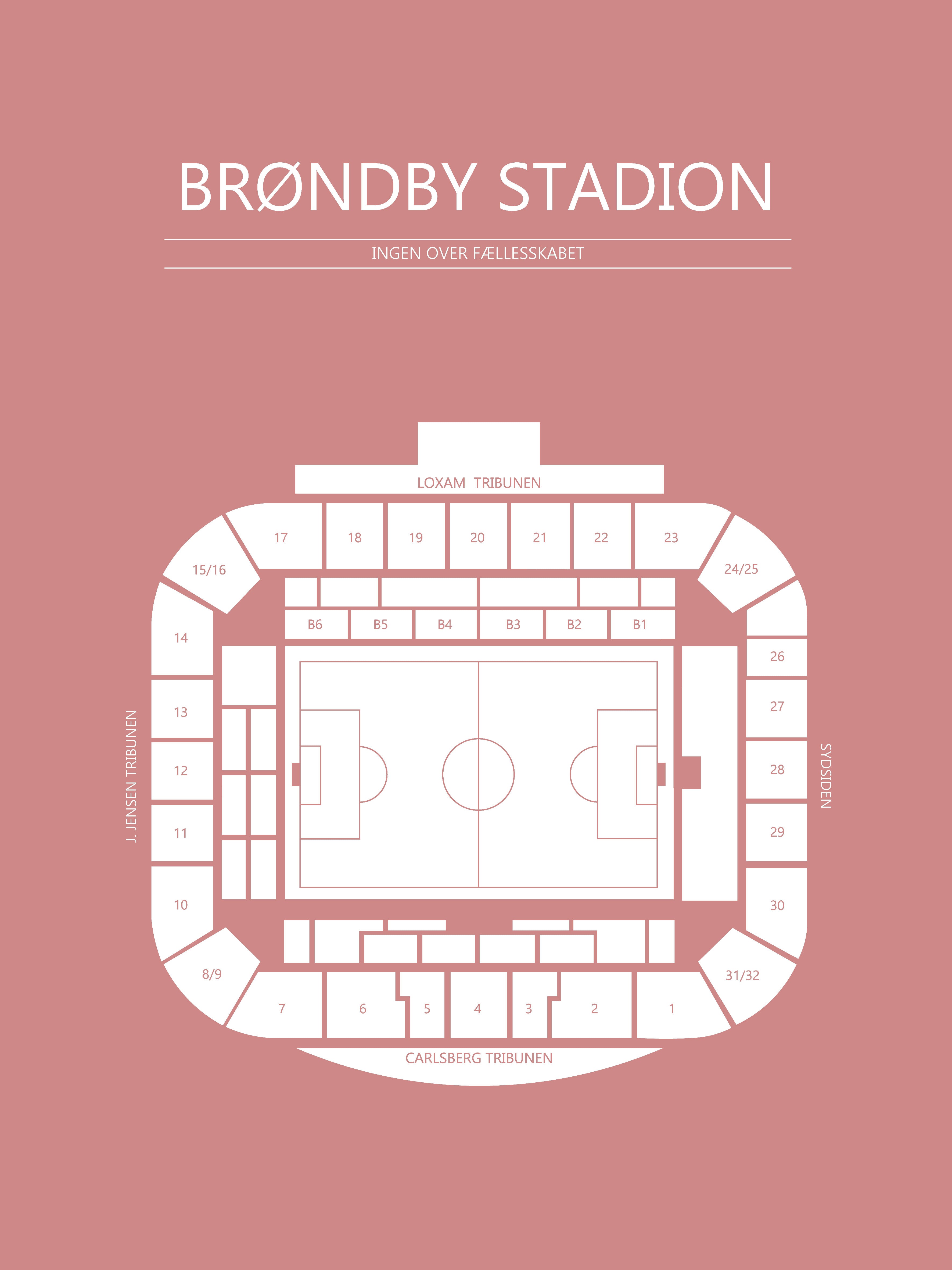 Fodbold plakat Brøndby stadion Blush