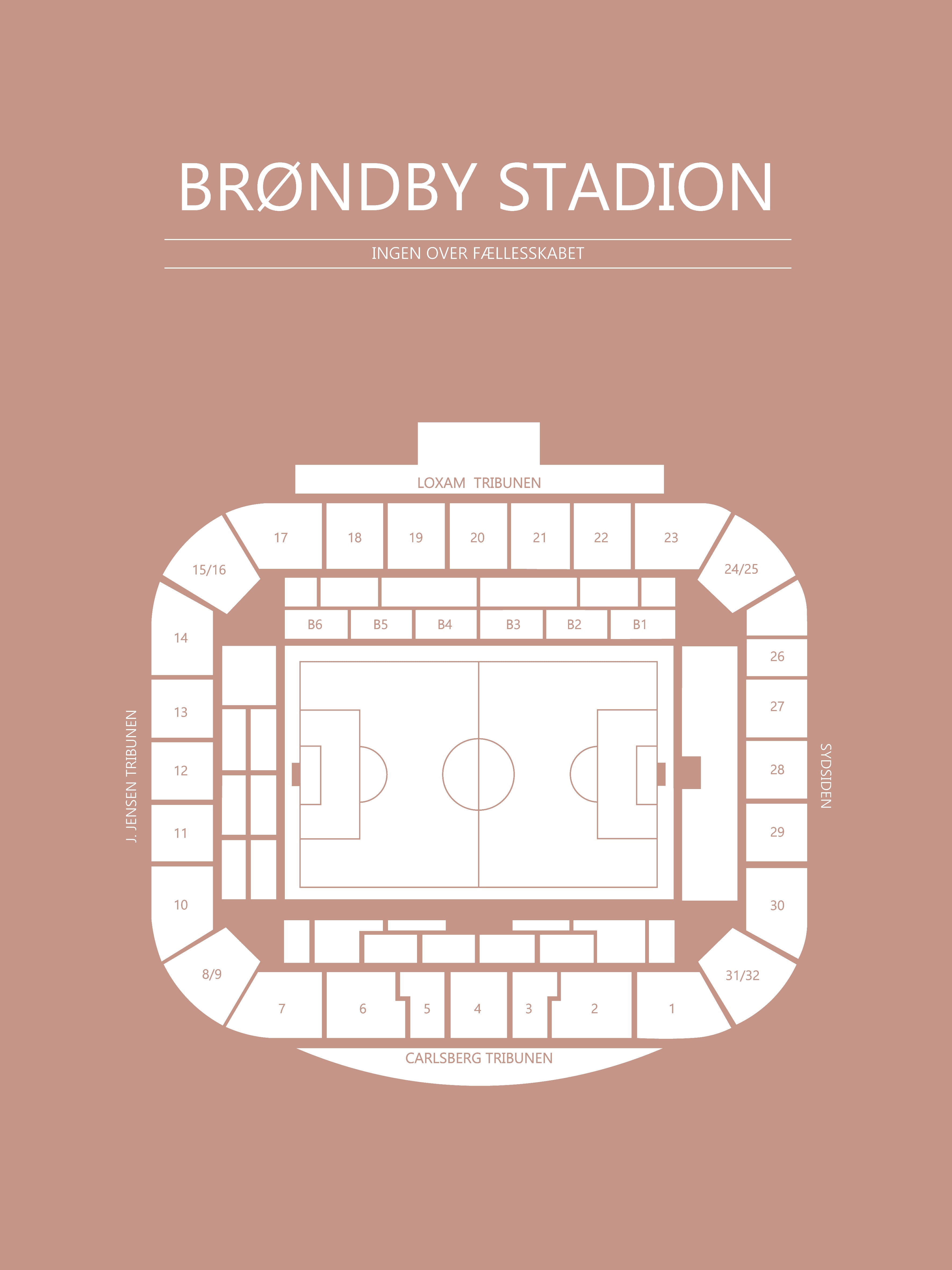 Fodbold plakat Brøndby stadion Sahara