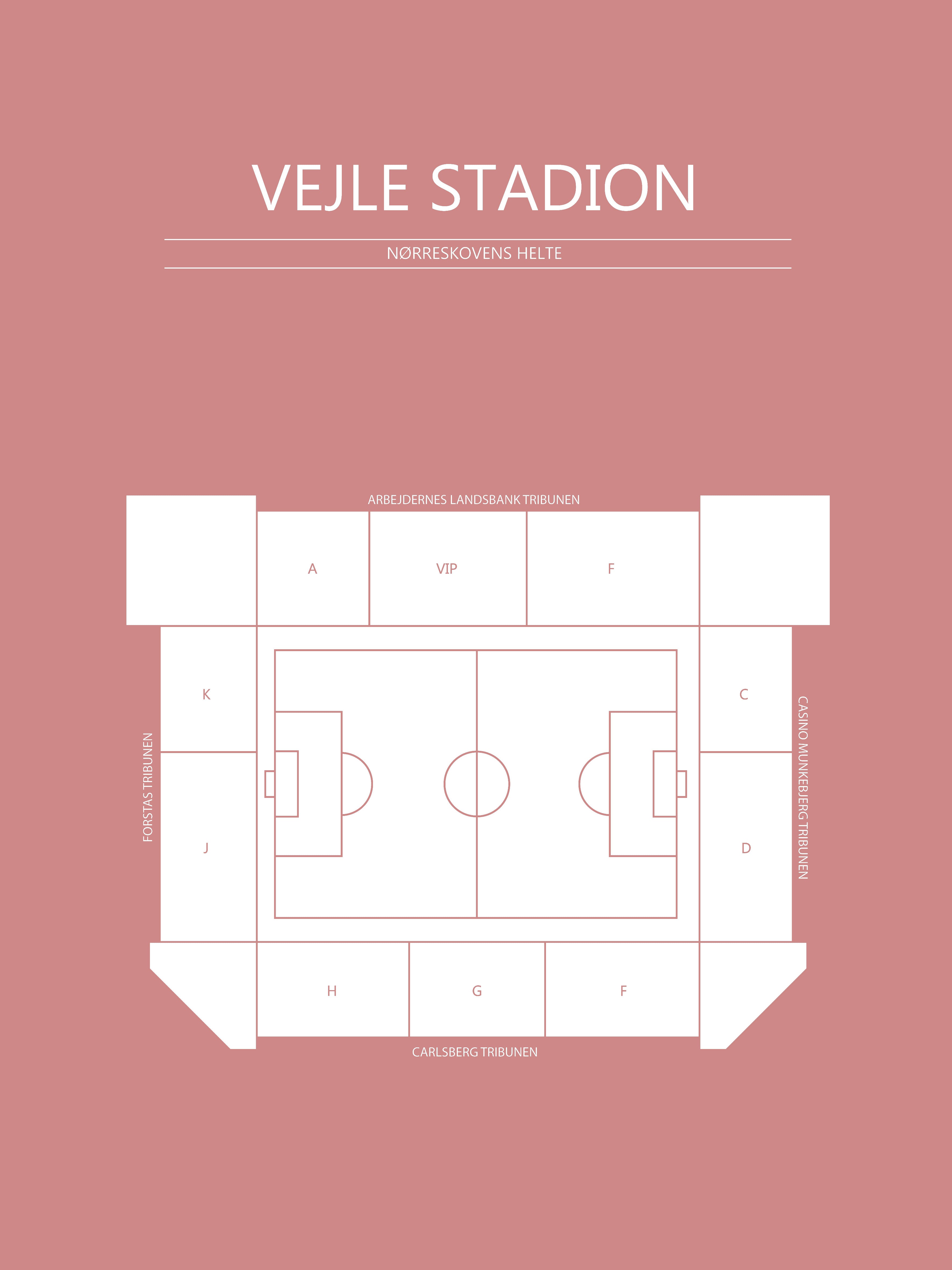 Fodbold plakat Vejle Stadion Blush
