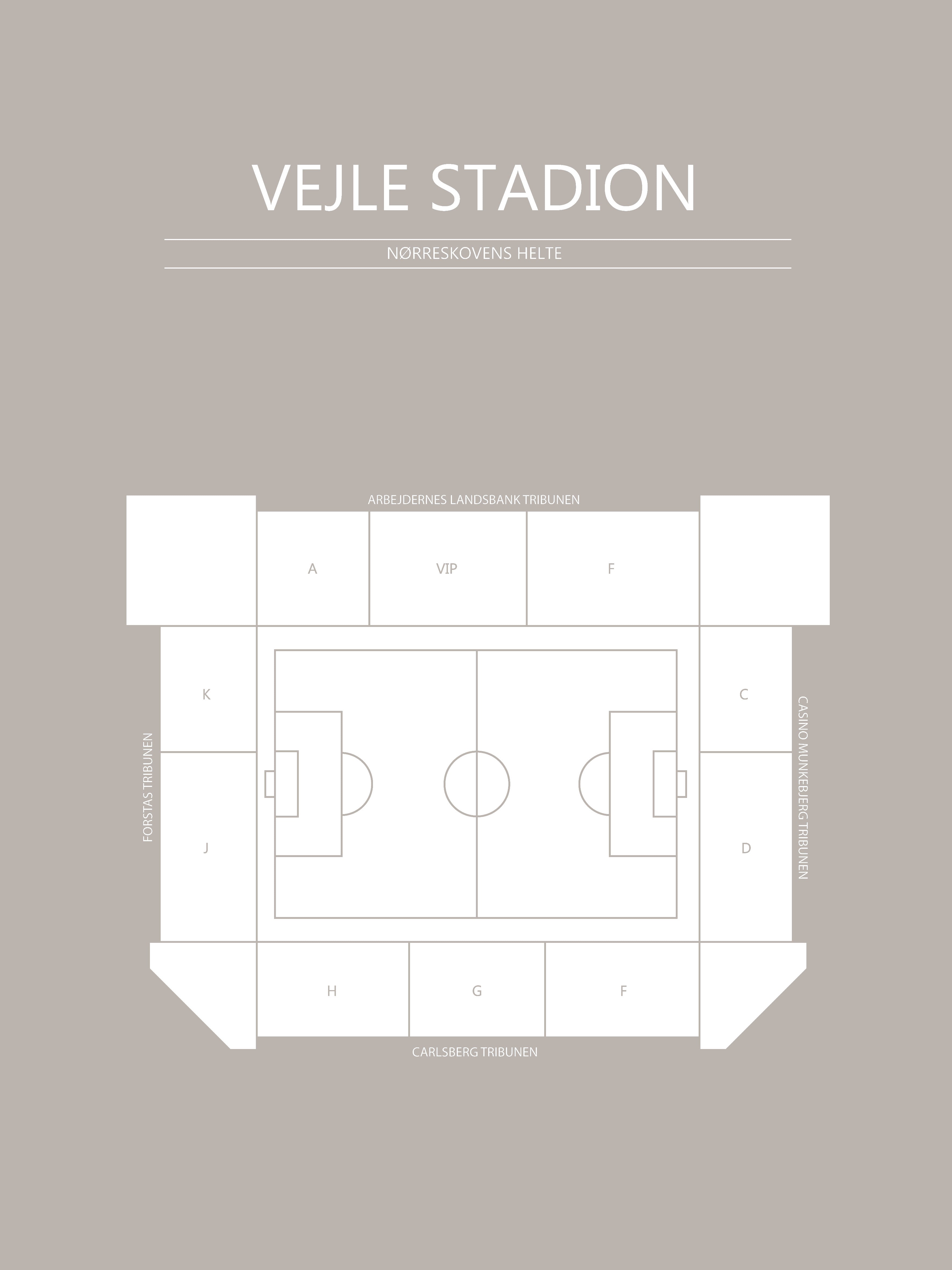Fodbold plakat Vejle Stadion