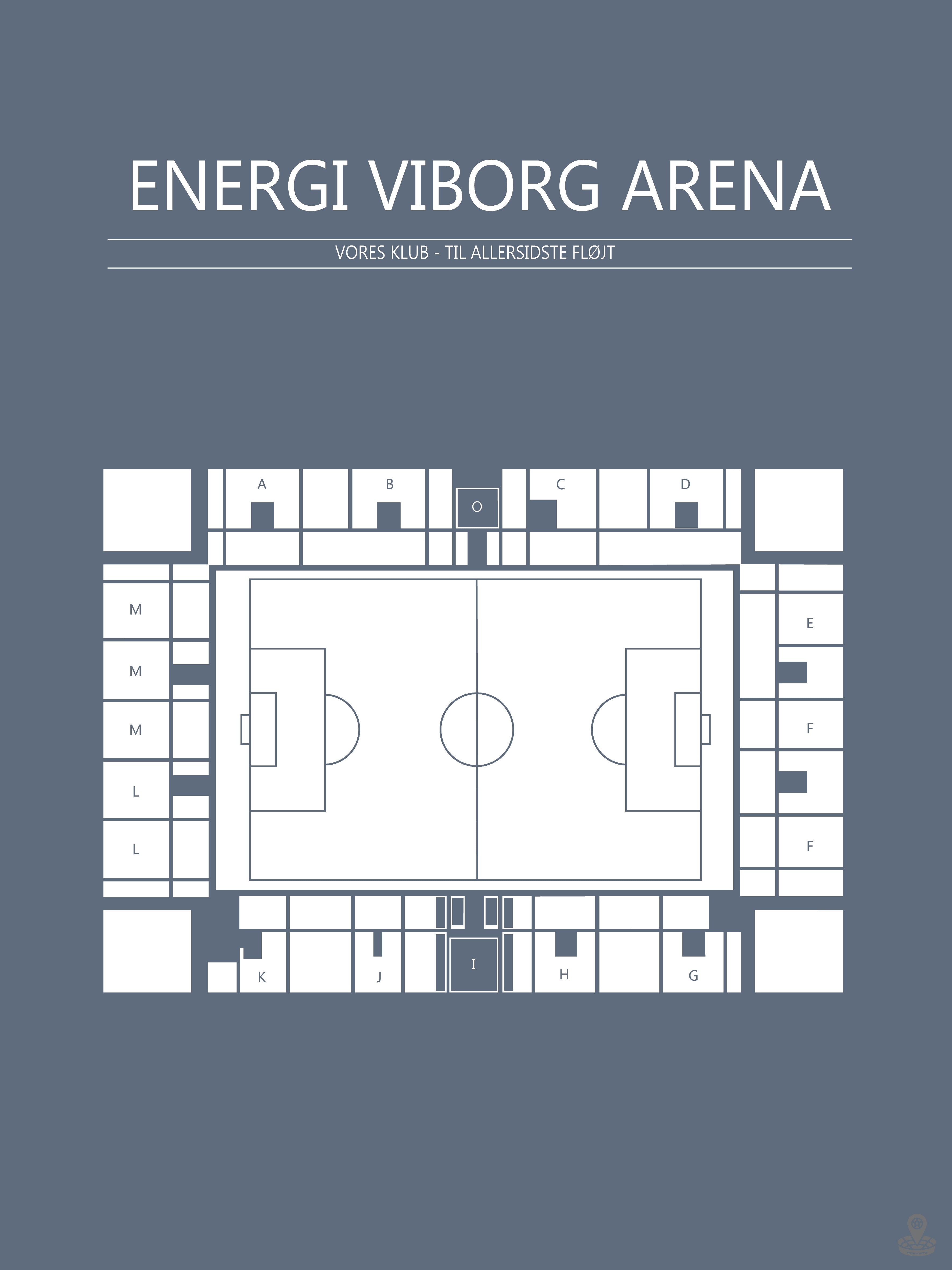 Fodbold plakat Viborg Energi arena Blågrå