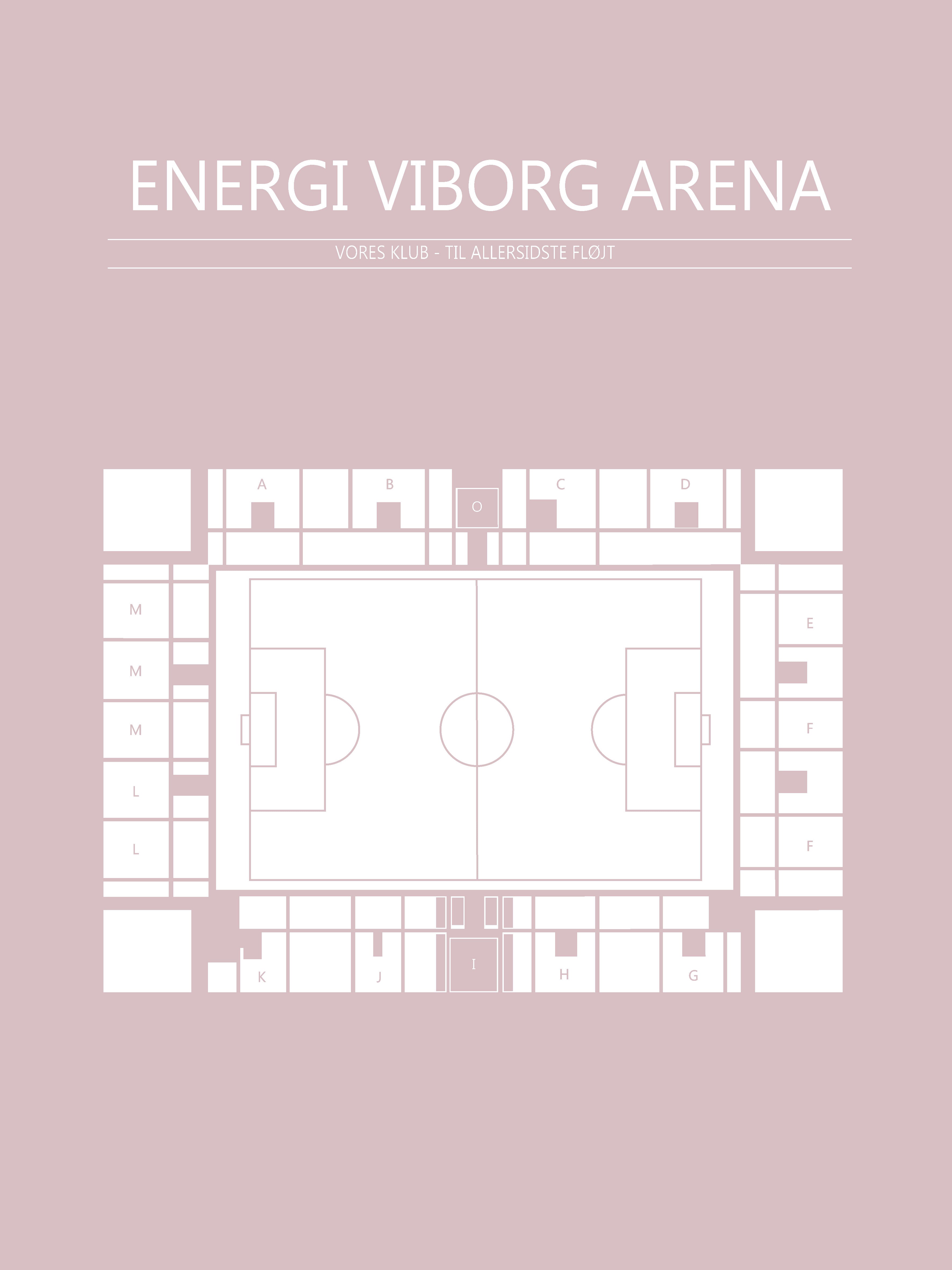 Fodbold plakat Viborg Energi arena Lyserød