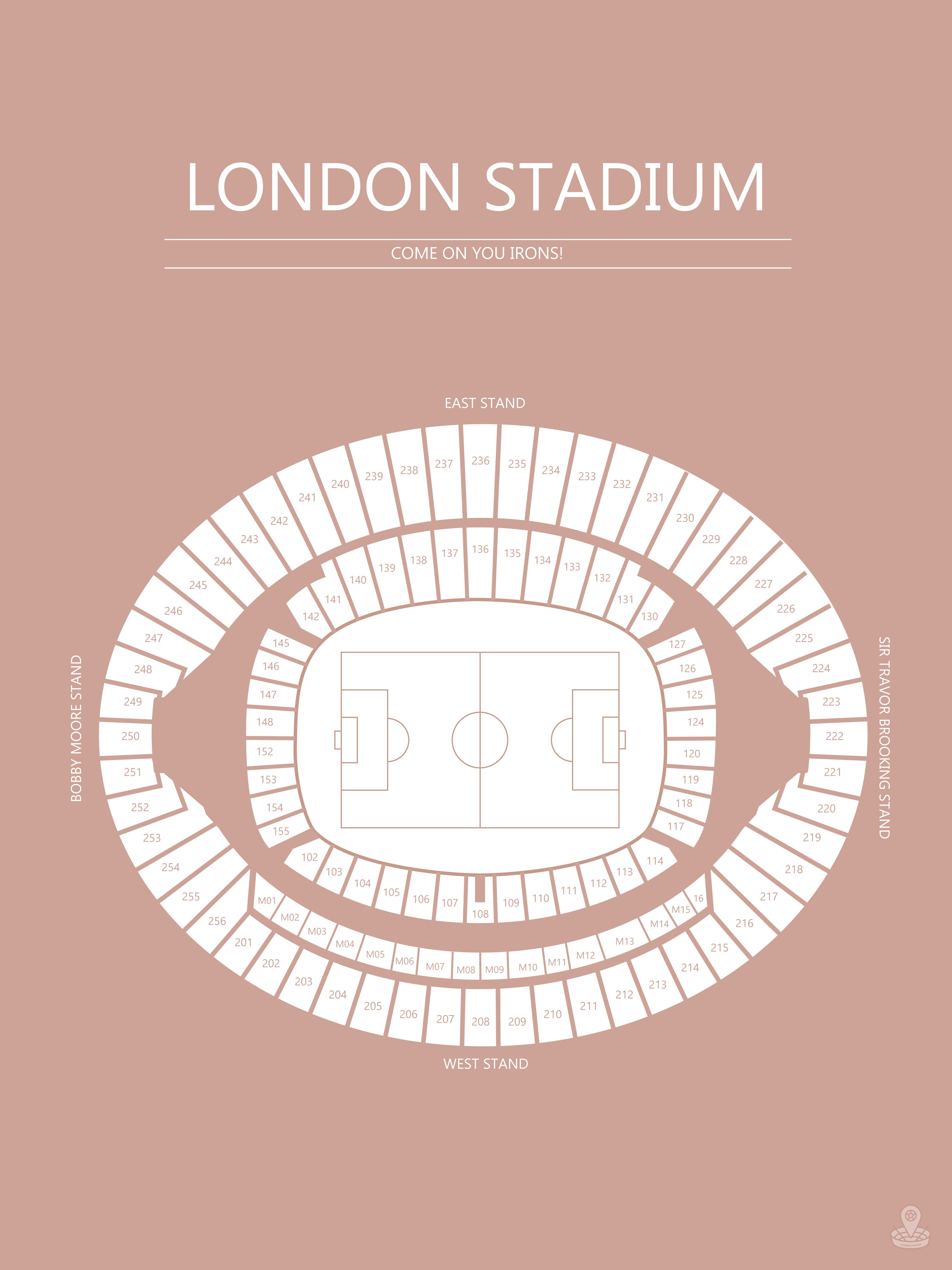 Fodbold plakat West Ham London Stadium Sahara