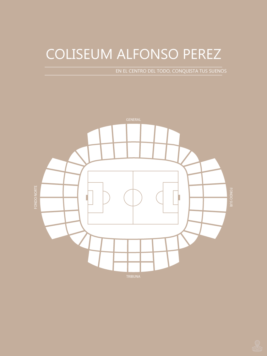 Fodbold plakat Getafe Coliseum Alfonso Perez Sand