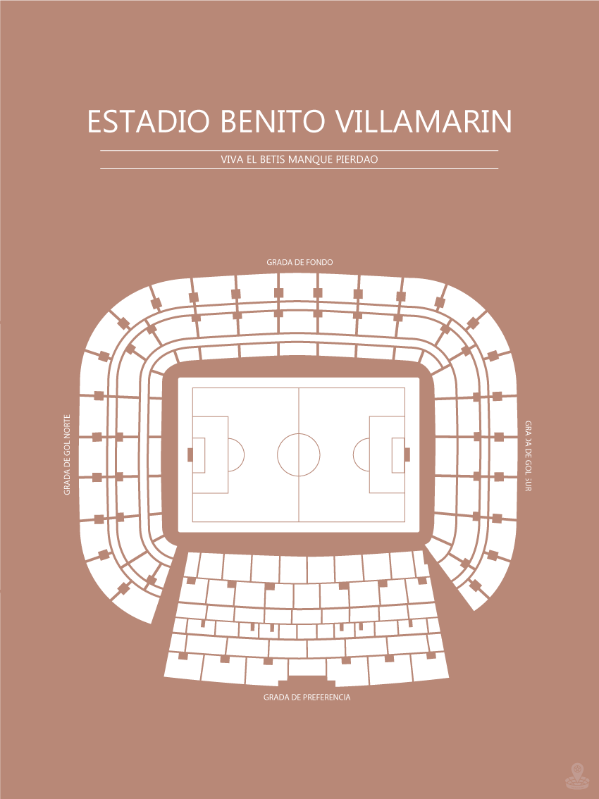 Fodbold plakat Real Betis Estadio Benito Villamartin Sahara