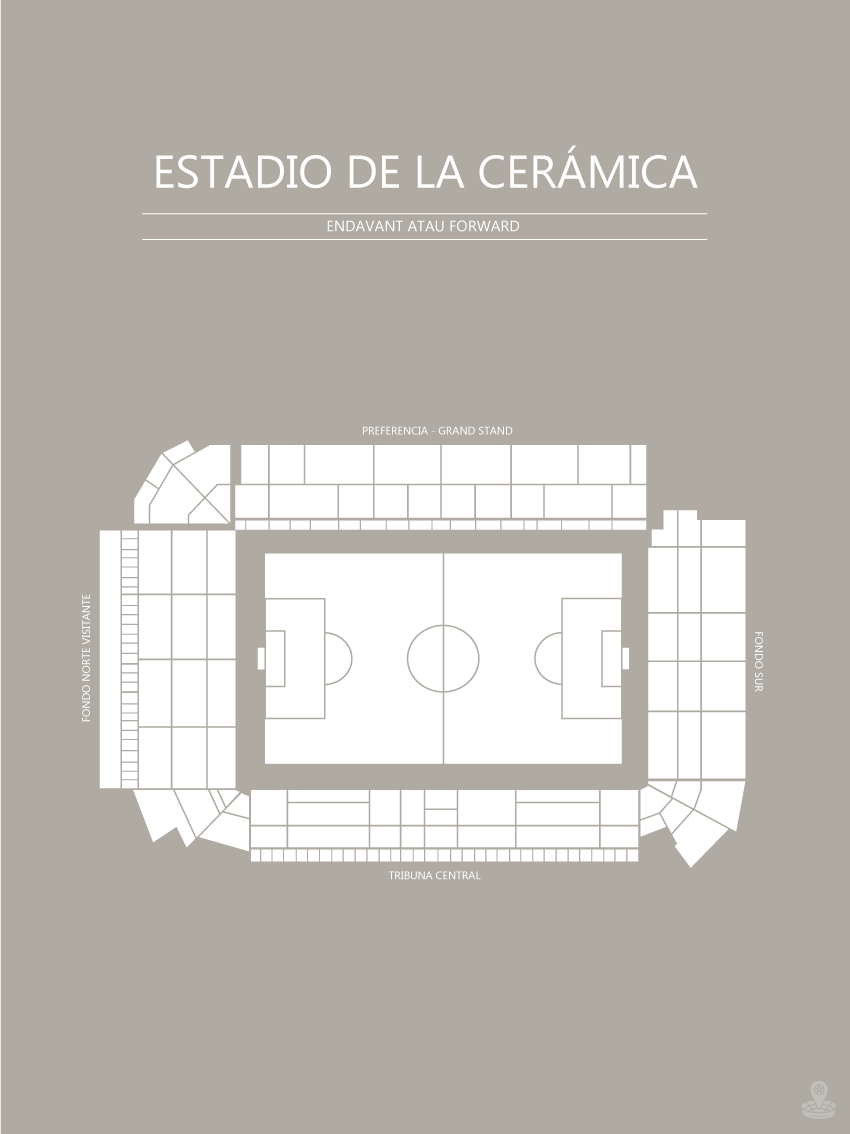 Fodbold Villareal Estadio de la Ceramica Grå