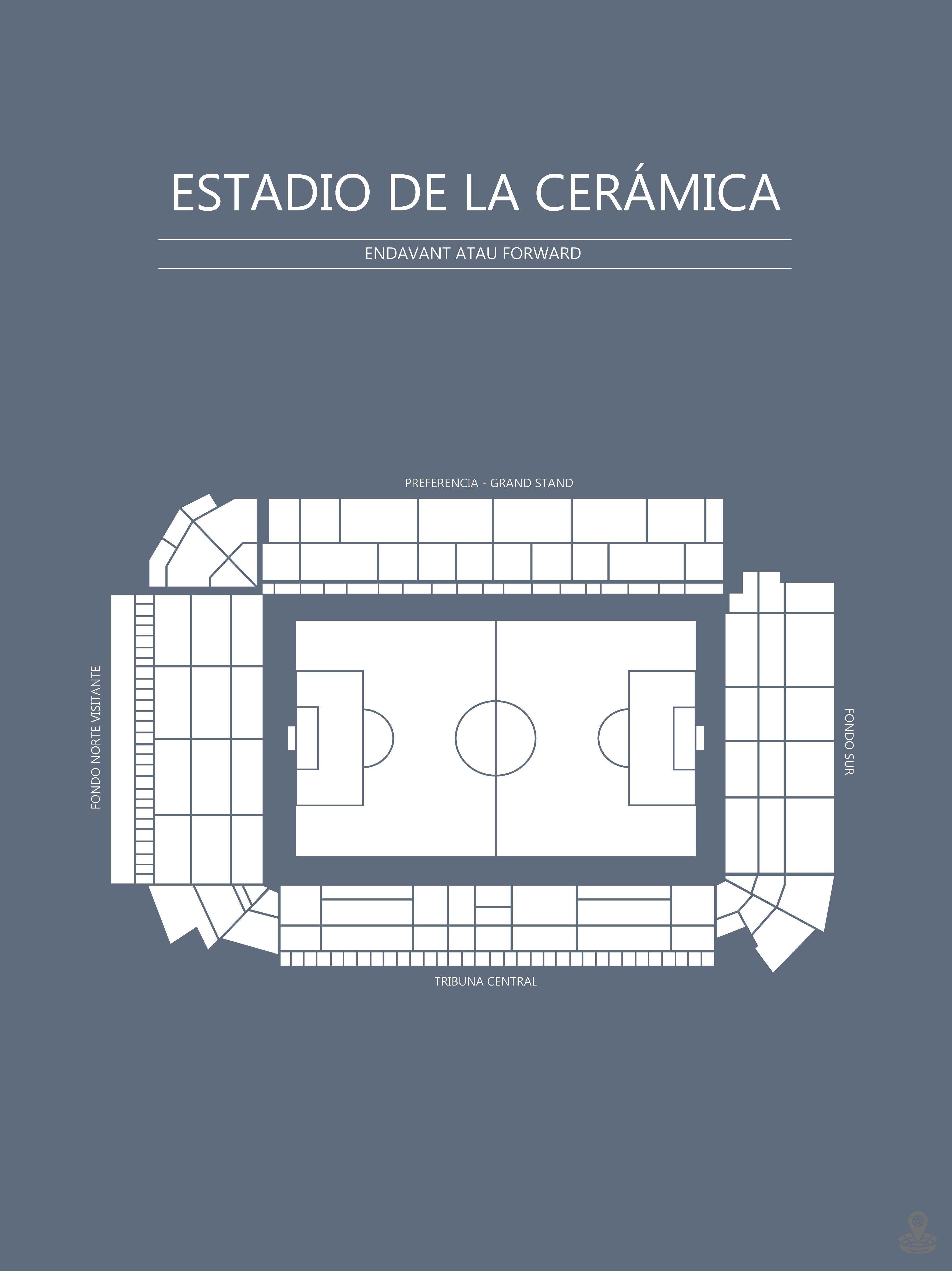 Fodbold Villareal Estadio de la Ceramica Blågrå