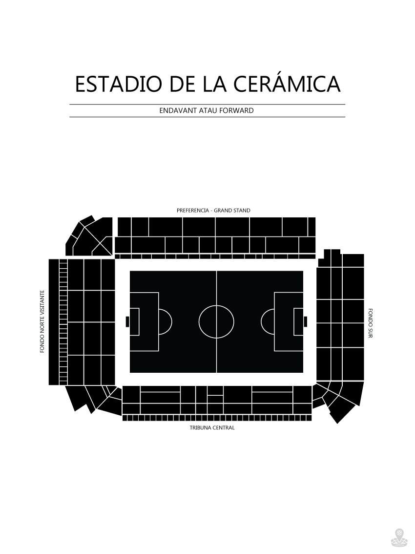 Fodbold Villareal Estadio de la Ceramica Hvid