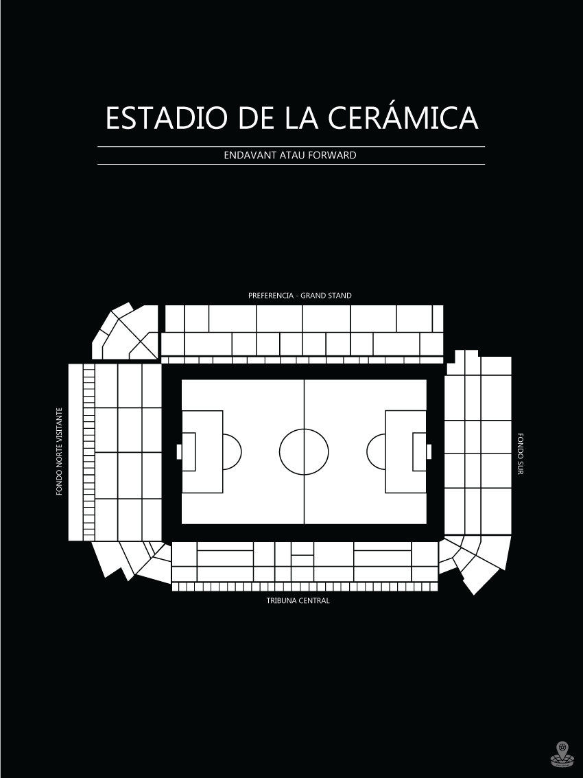 Fodbold Villareal Estadio de la Ceramica Sort
