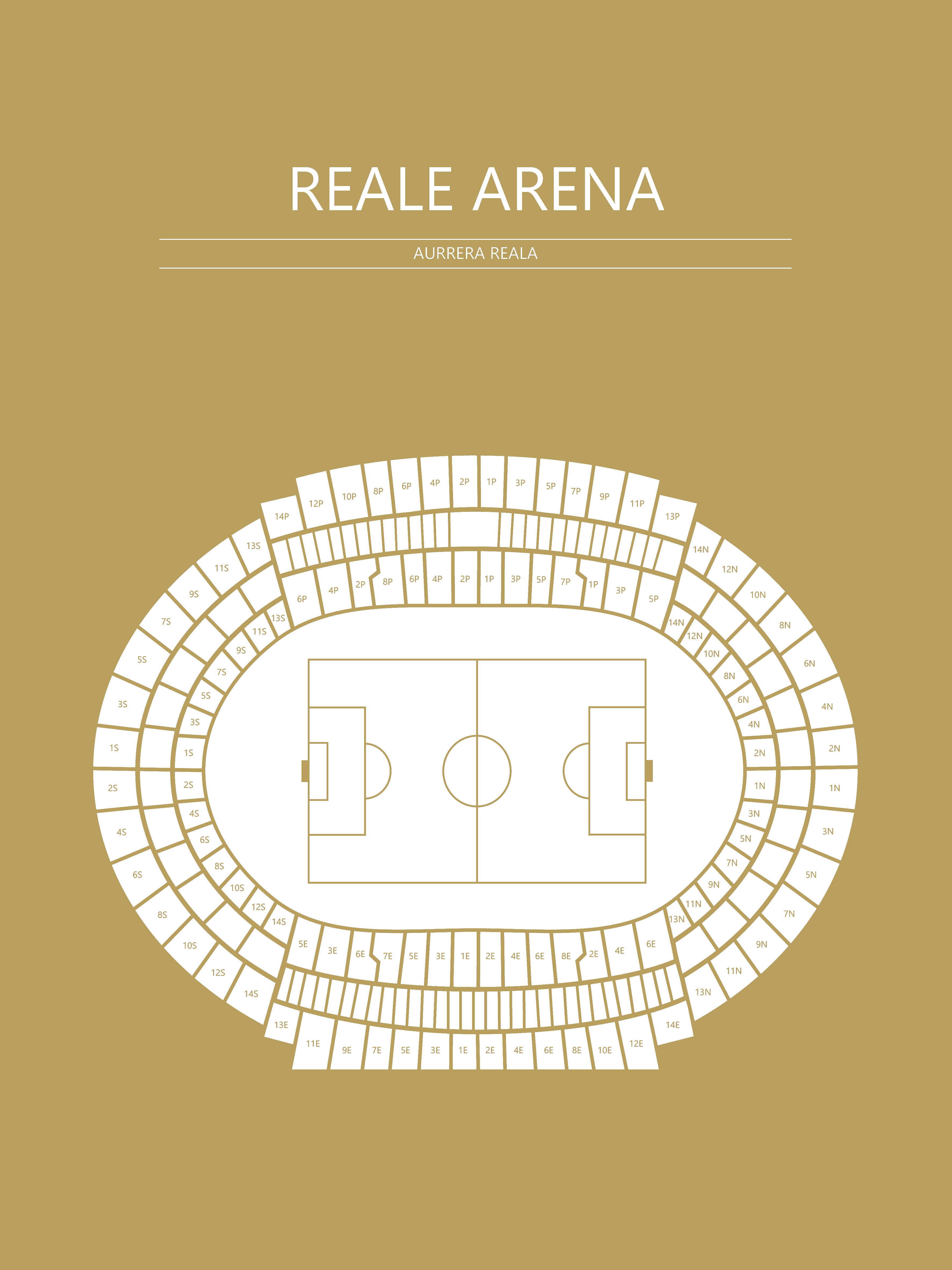 Fodbold plakat Real Sociedad Reale Arena Karry