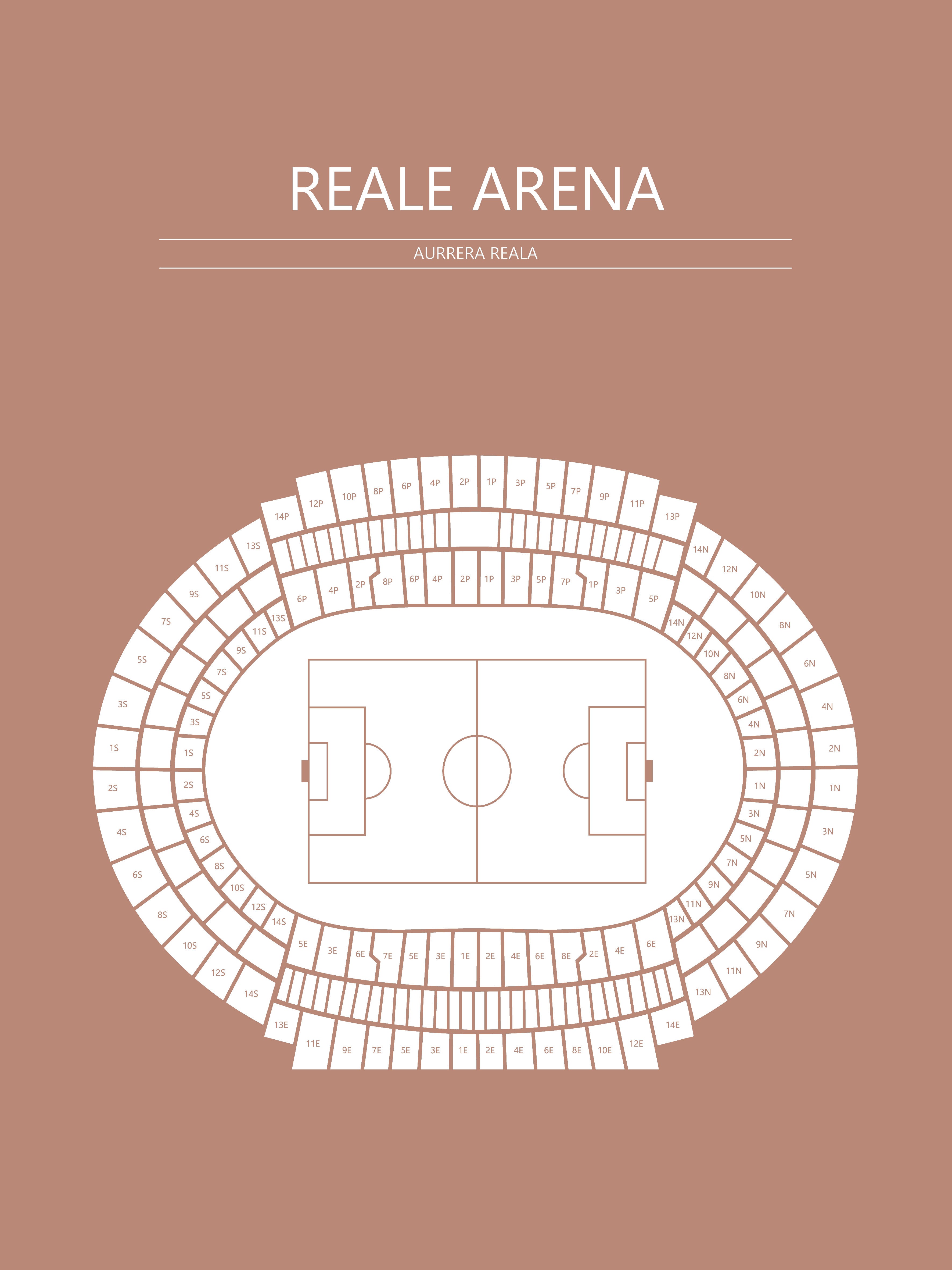 Fodbold plakat Real Sociedad Reale Arena Sahara