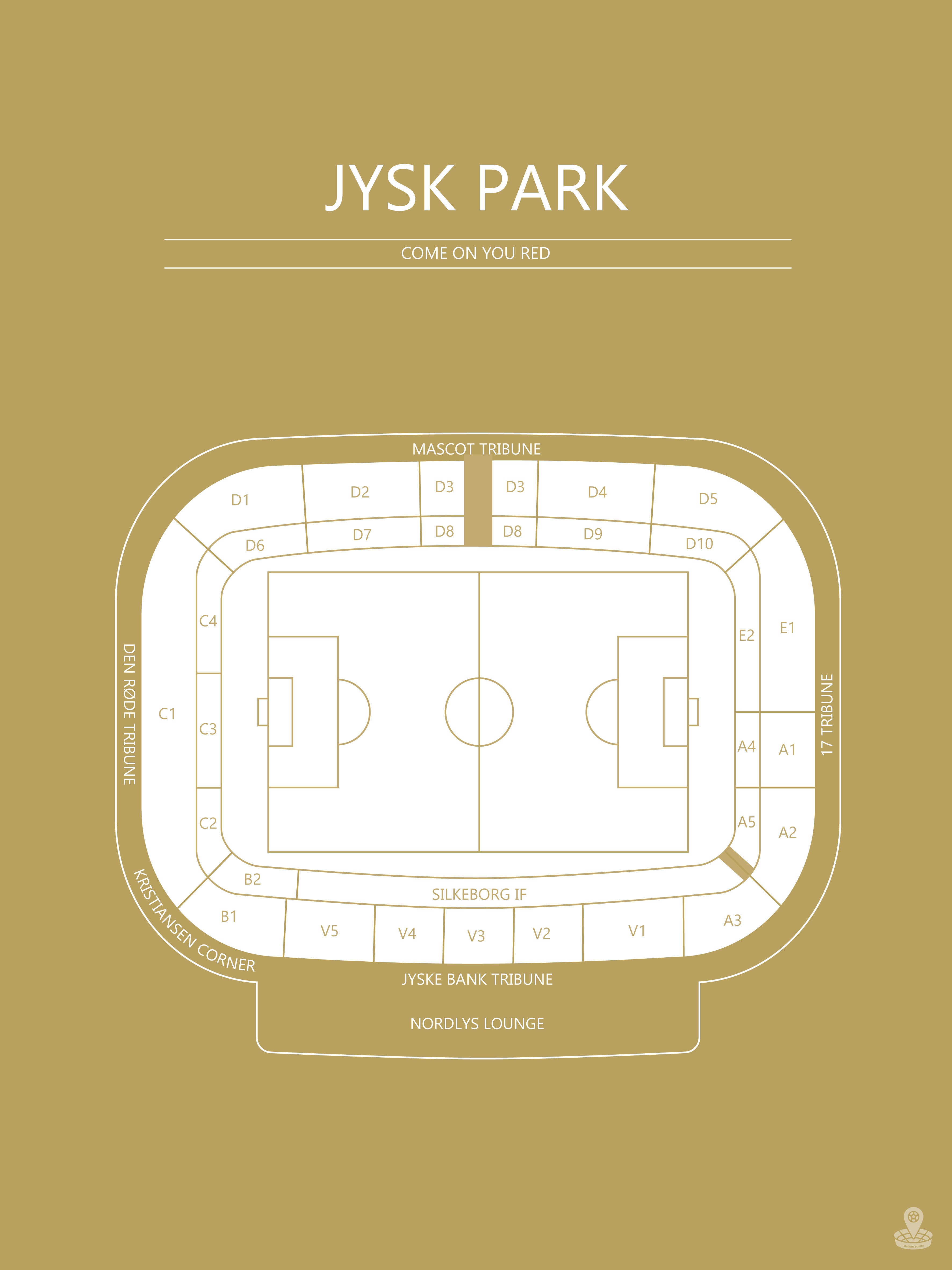 Fodbold plakat Silkeborg Jysk Park Karry