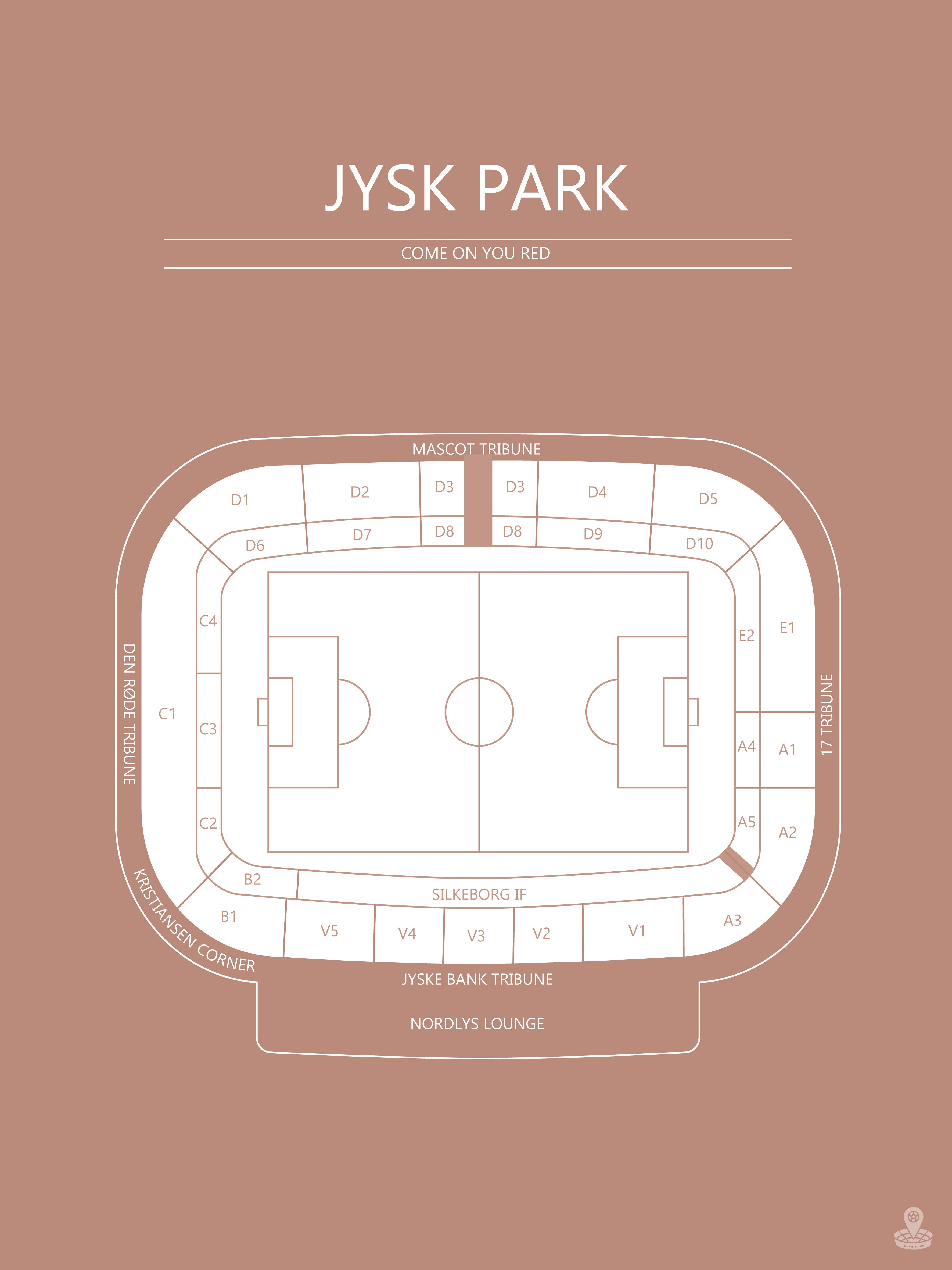 Fodbold plakat Silkeborg Jysk Park Sahara