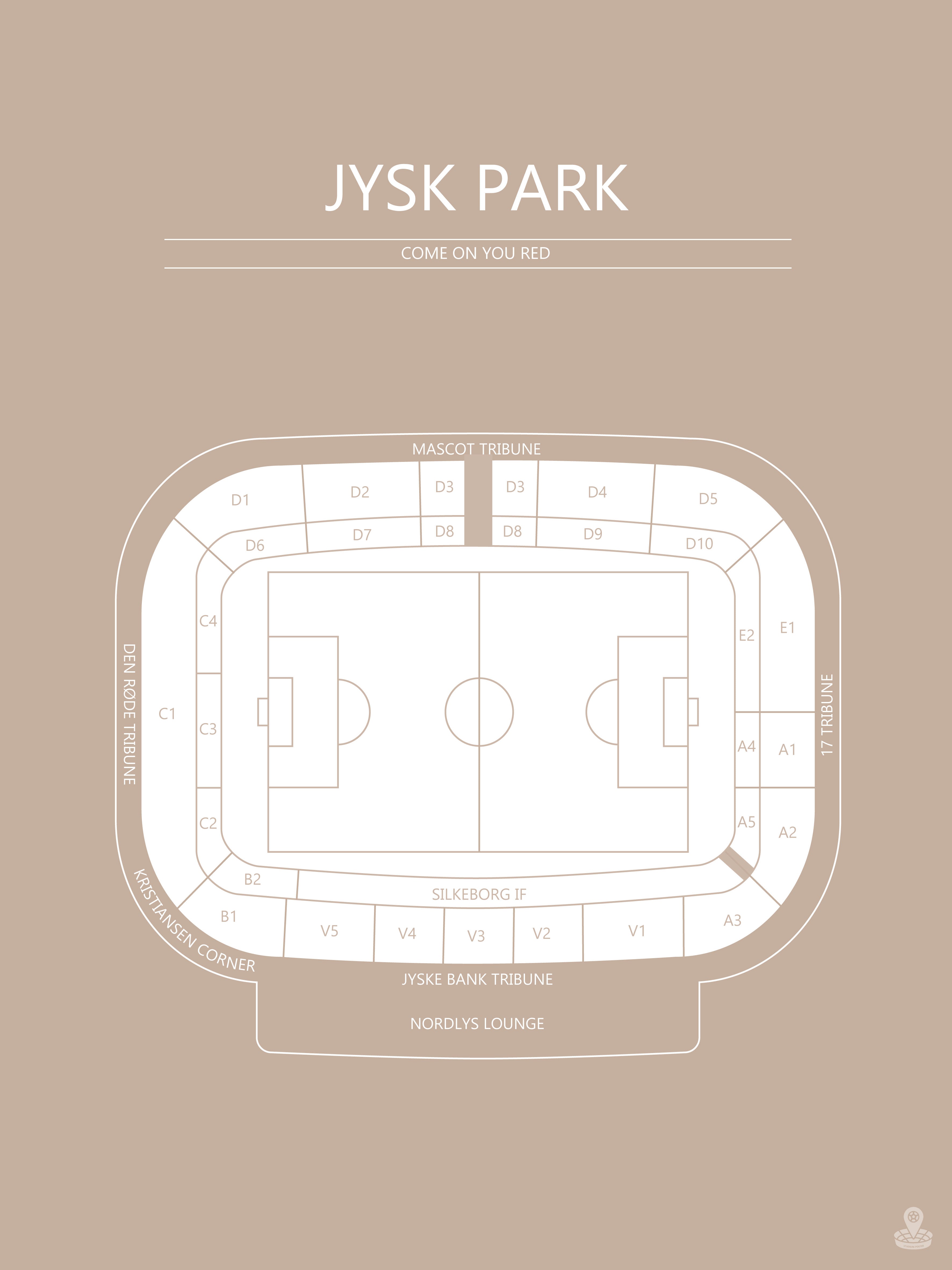 Fodbold plakat Silkeborg Jysk Park sand