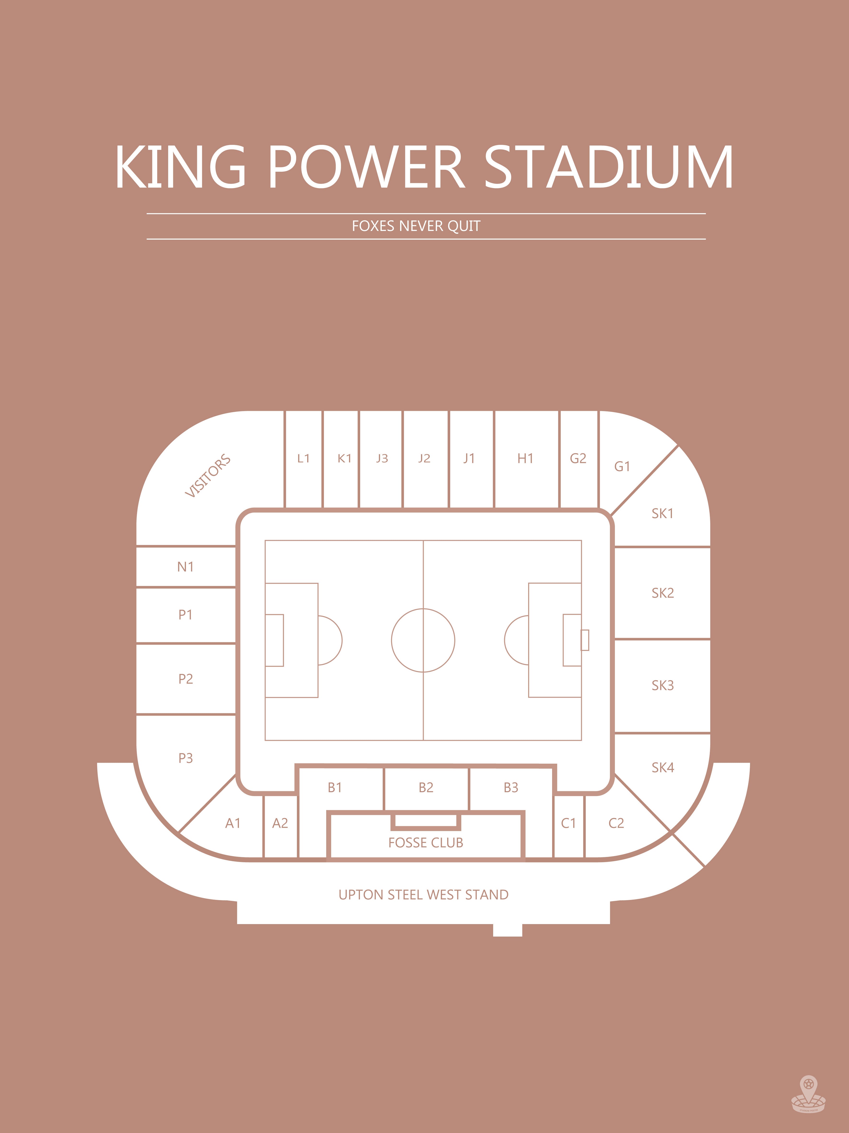 Fodbold plakat Leicester King Power Stadium Sahara