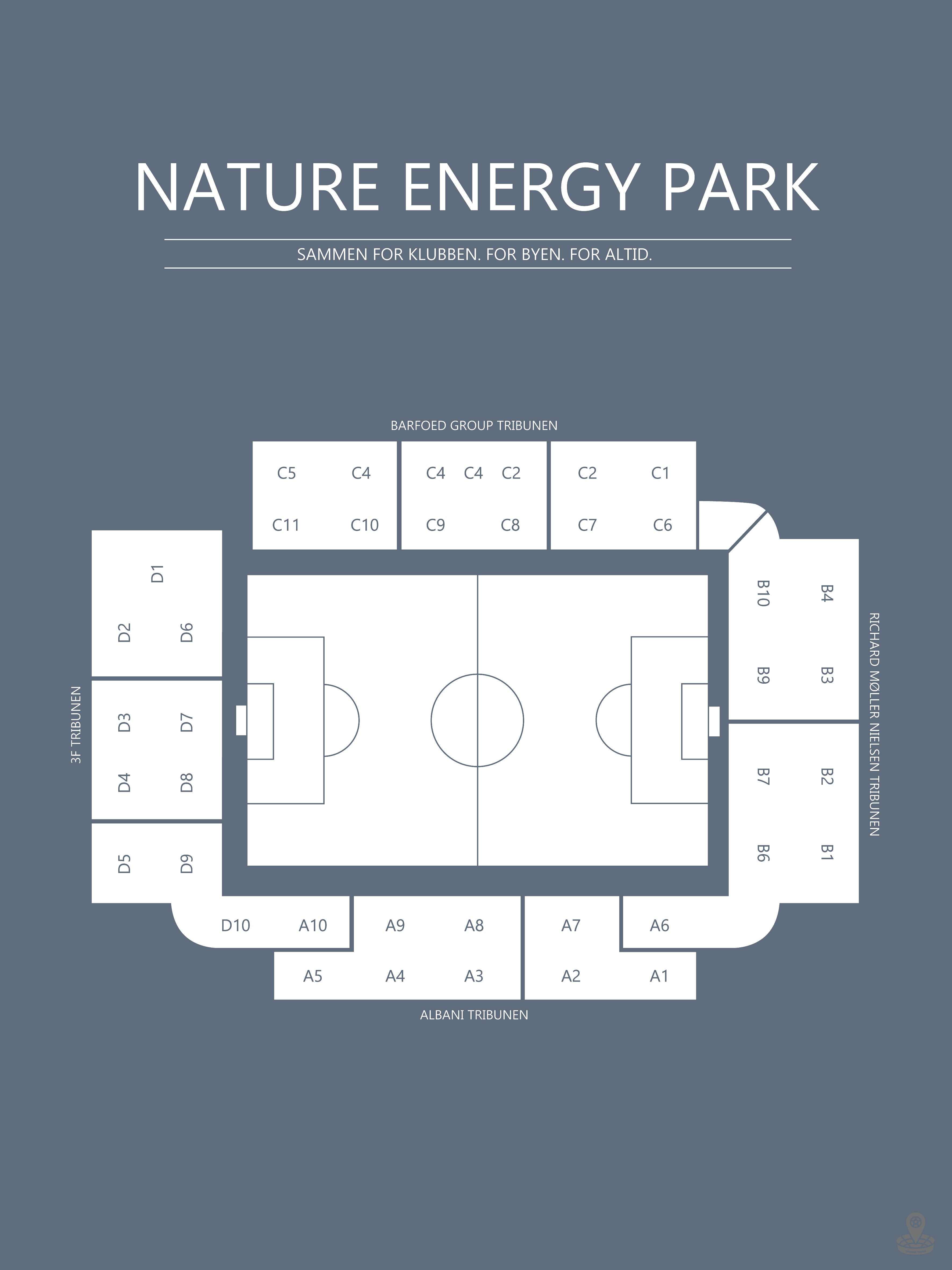 Fodbold plakat OB Nature Energy Park Bl¨grå