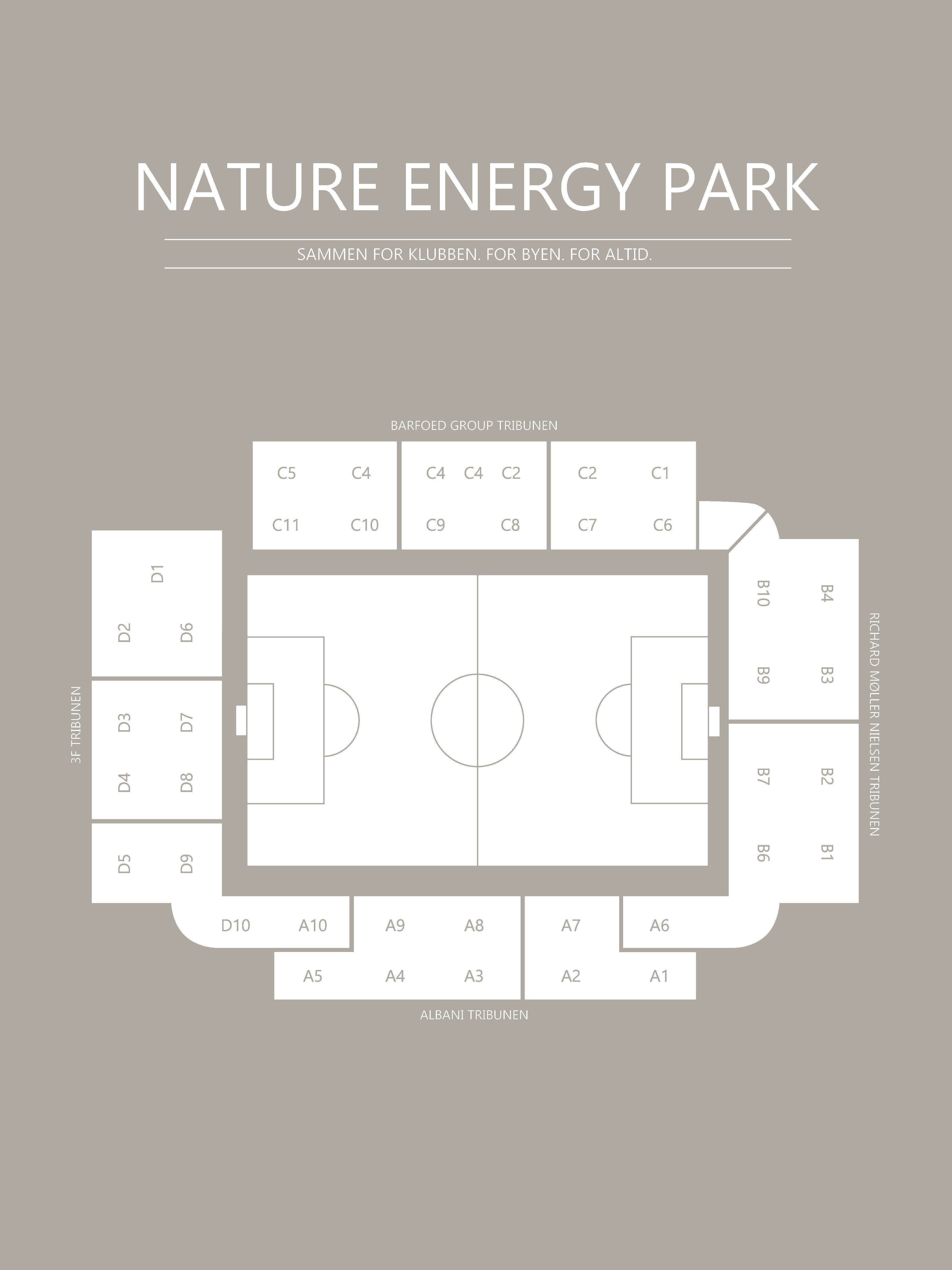 Fodbold plakat OB Nature Energy Park Grå