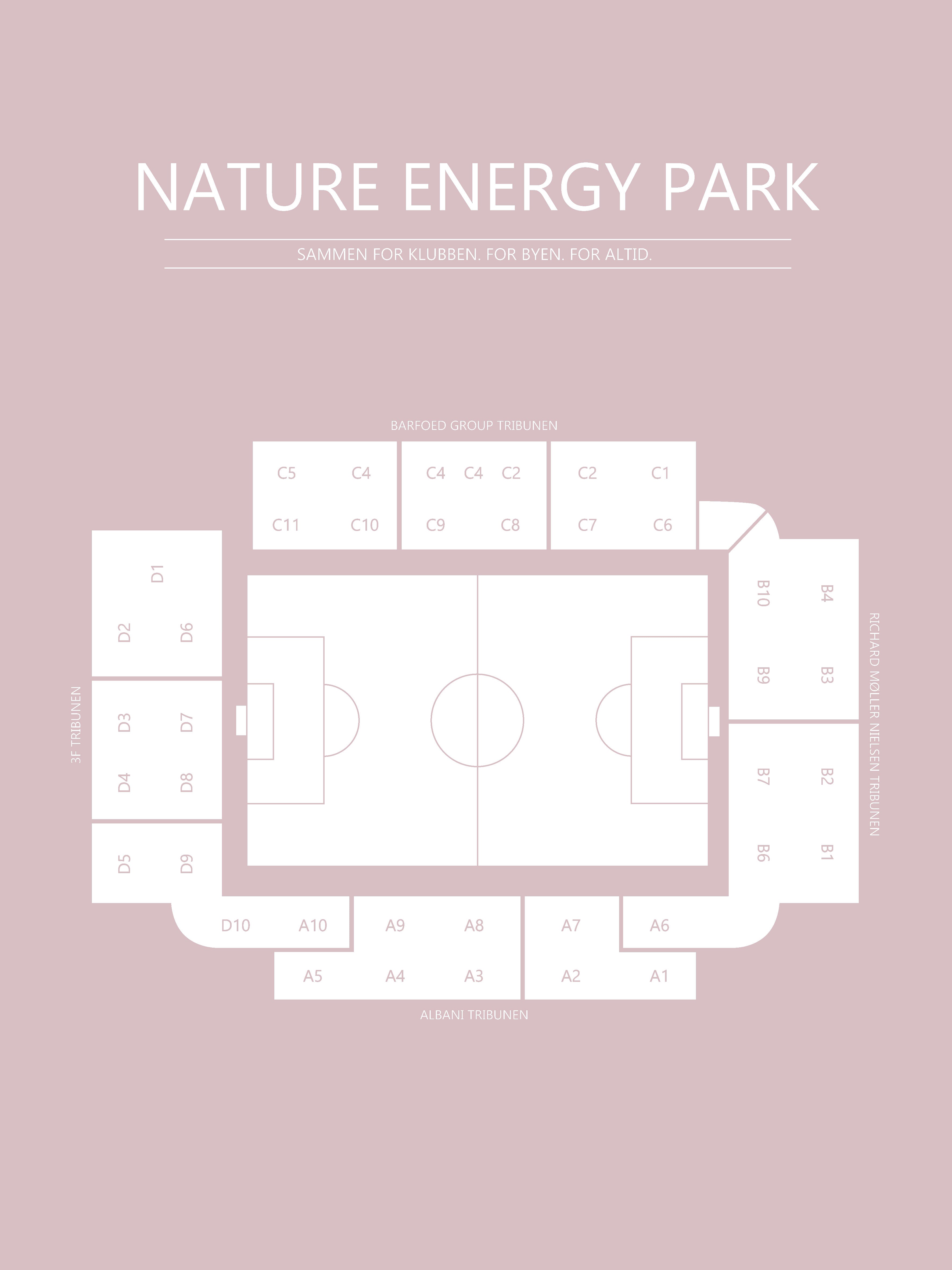 Fodbold plakat OB Nature Energy Park Lyserød