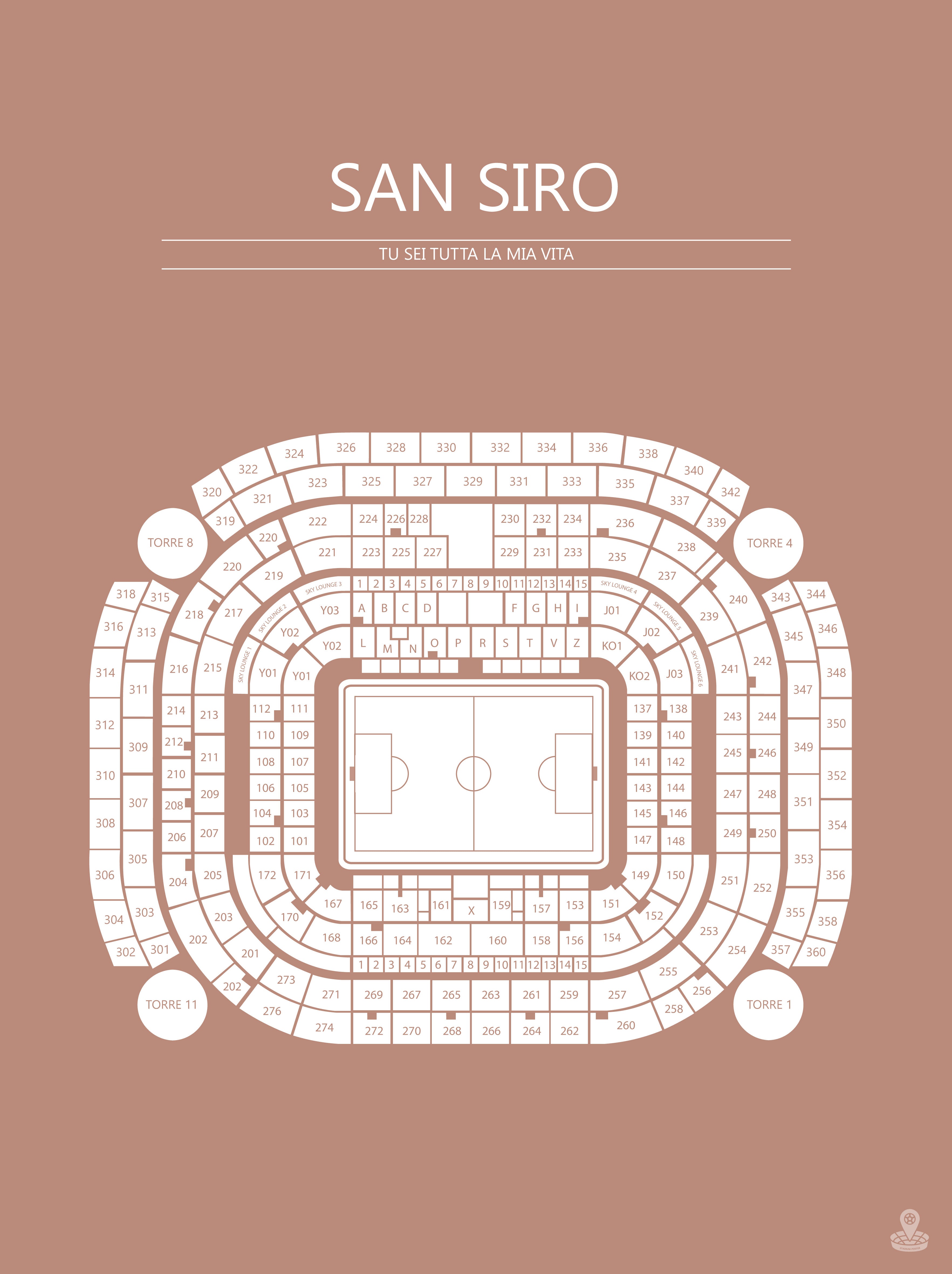 Fodbold plakat AC Milan San Siro Sahara