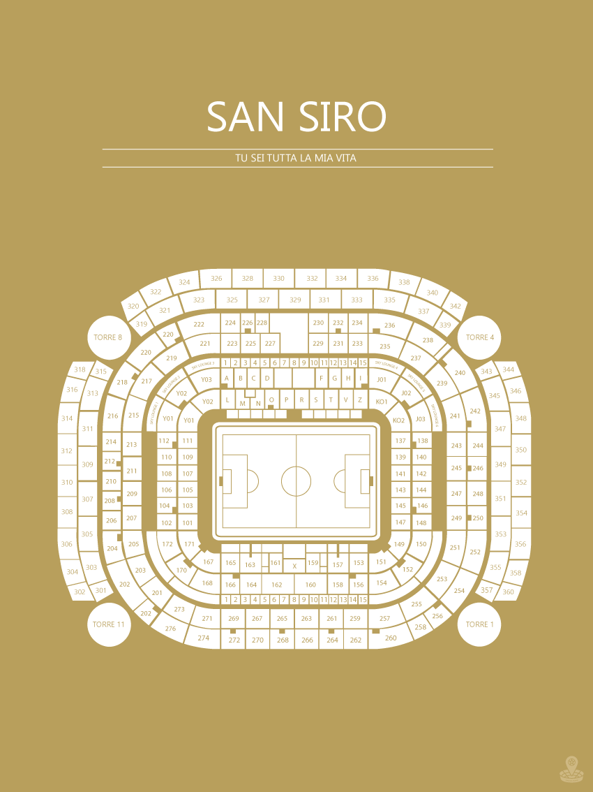 Fodbold plakat AC Milan San Siro Karry