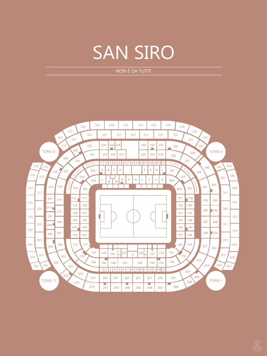 Fodbold plakat Inter Milan San Siro Sahara