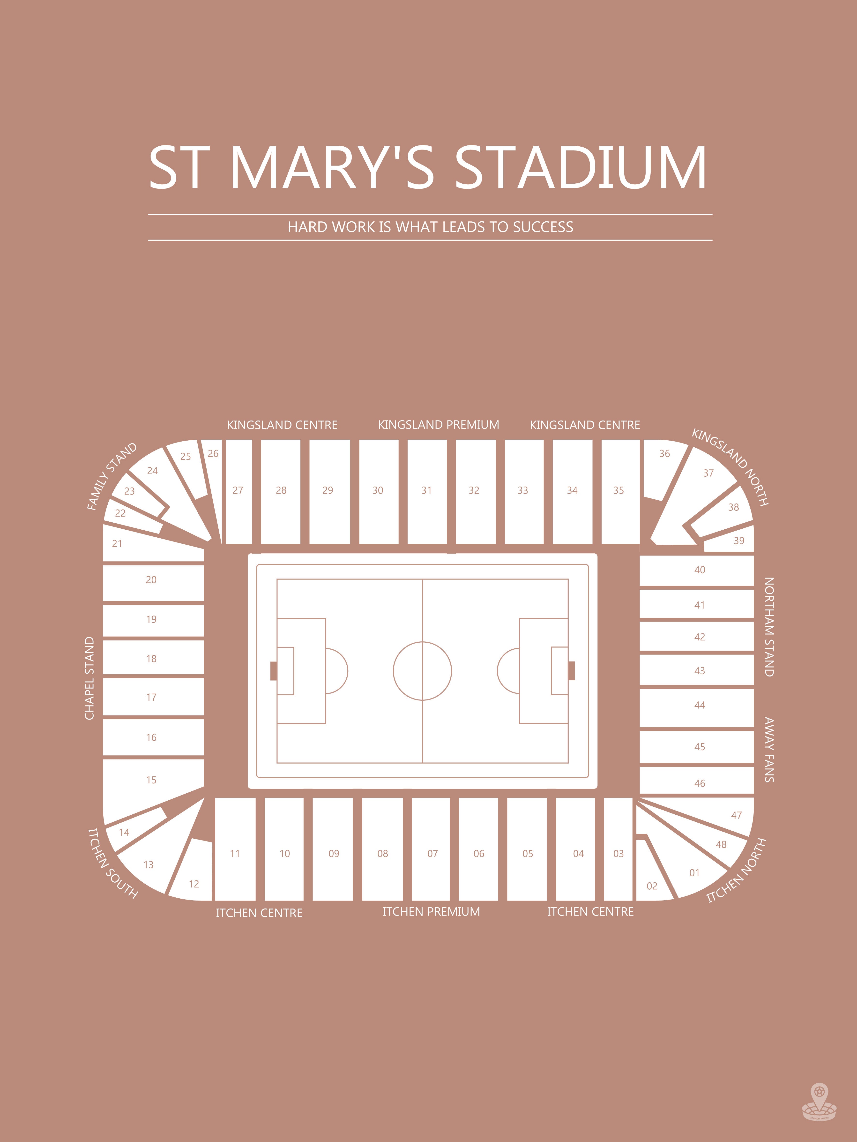 Fodbold plakat Southampton fc St. Mary's stadium sahara