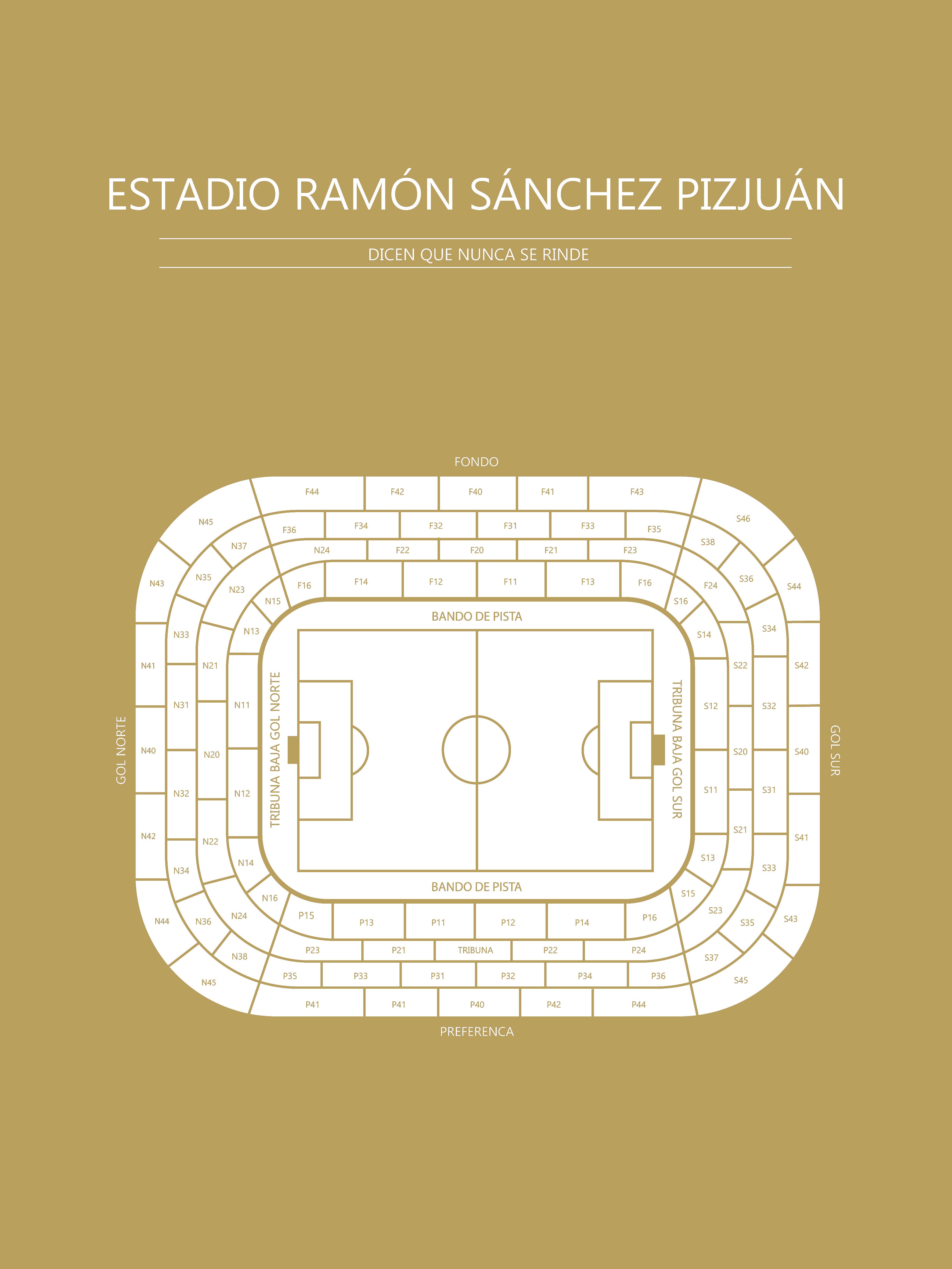 Fodbold plakat Sevilla FC Estadio Ramón Sánchez Pizjuán Karry