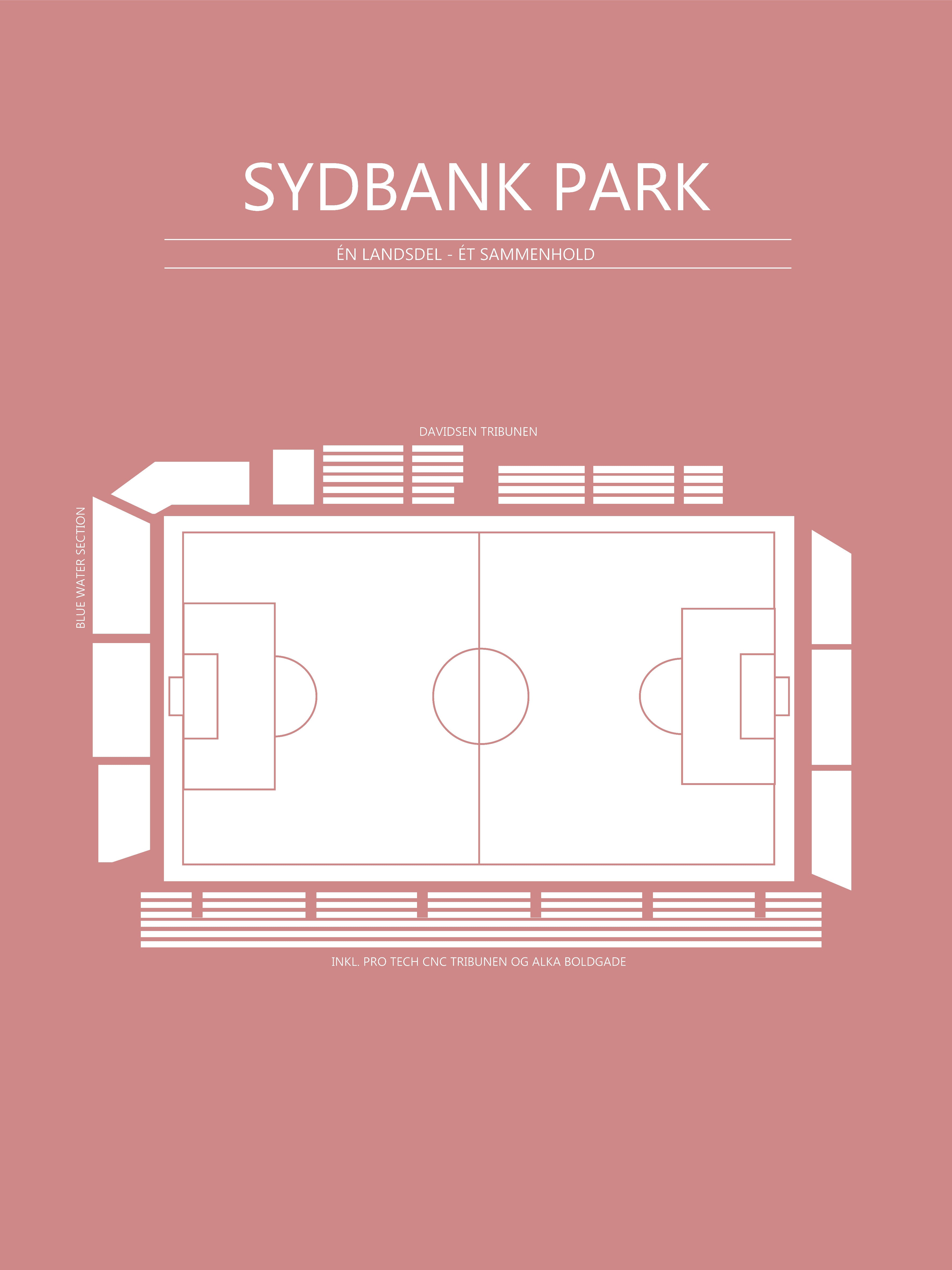 Fodbold plakat SønderjyskE Sydbank Park Blush