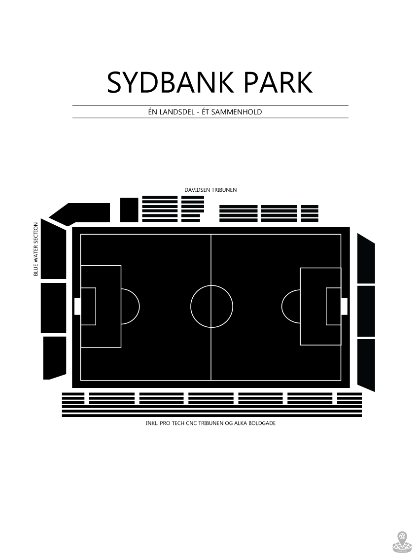 Fodbold plakat SønderjyskE Sydbank Park Hvid