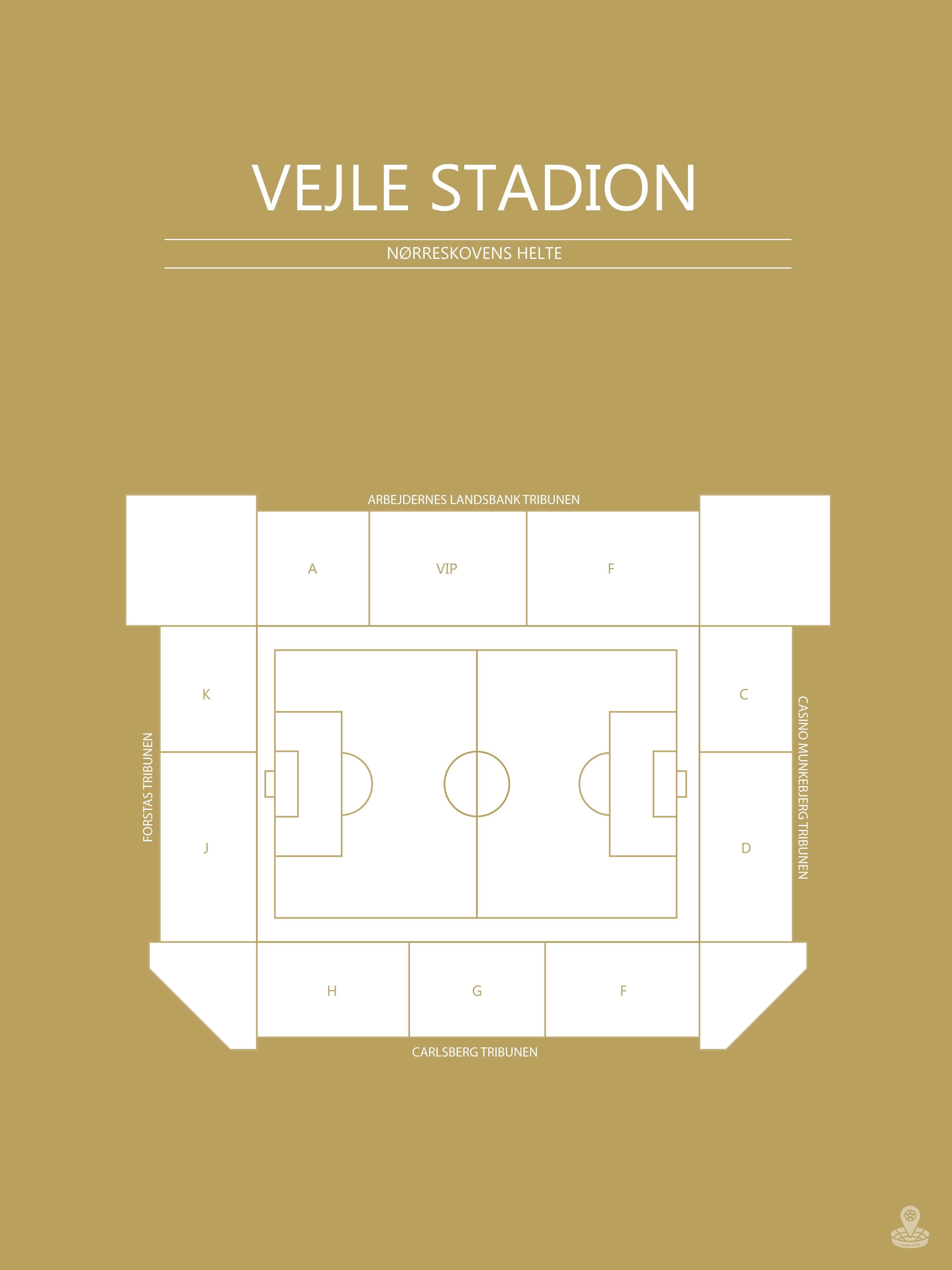 Fodbold plakat Vejle Stadion Karry