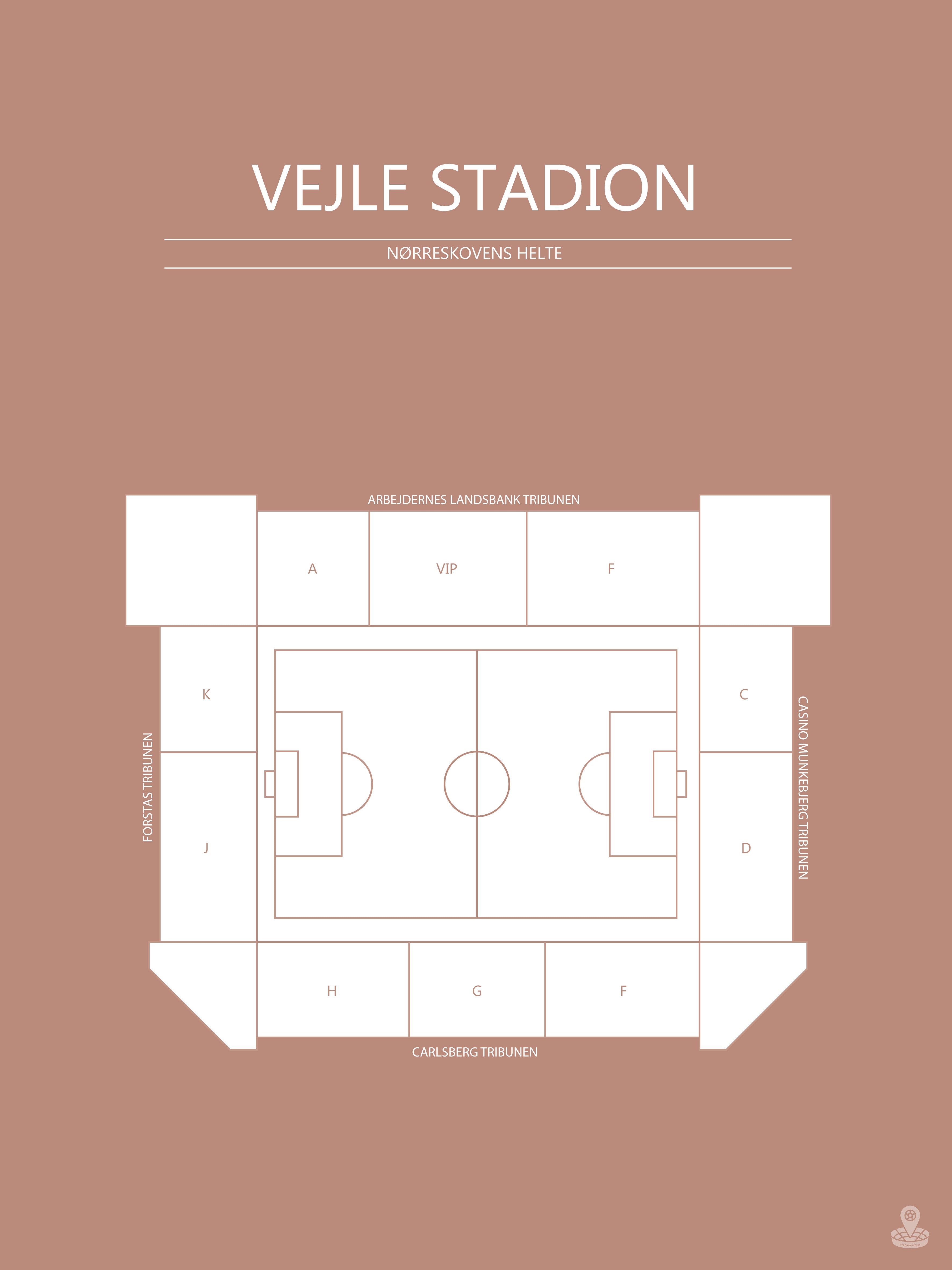 Fodbold plakat Vejle Stadion Sahara