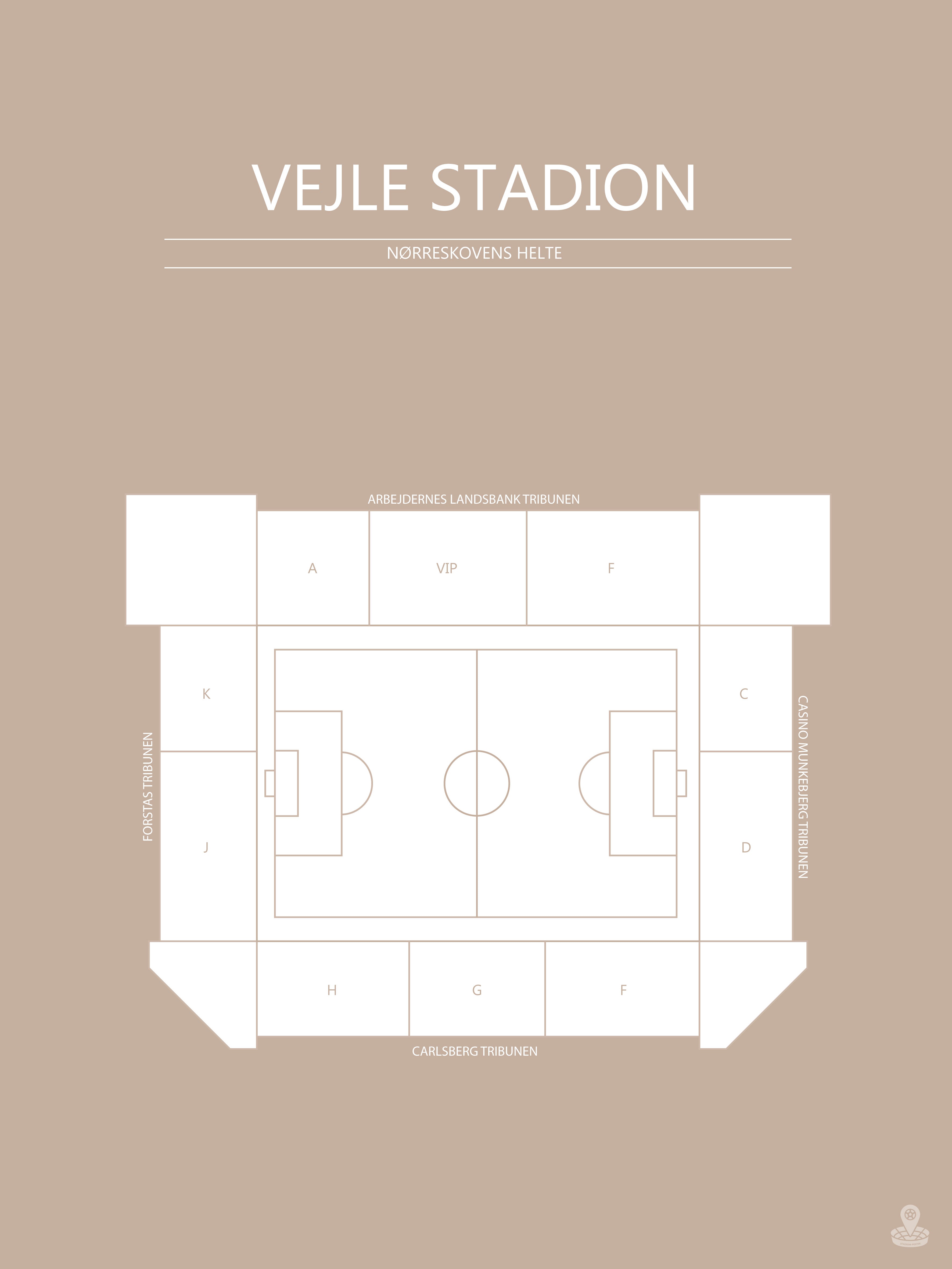 Fodbold plakat Vejle Stadion Sand