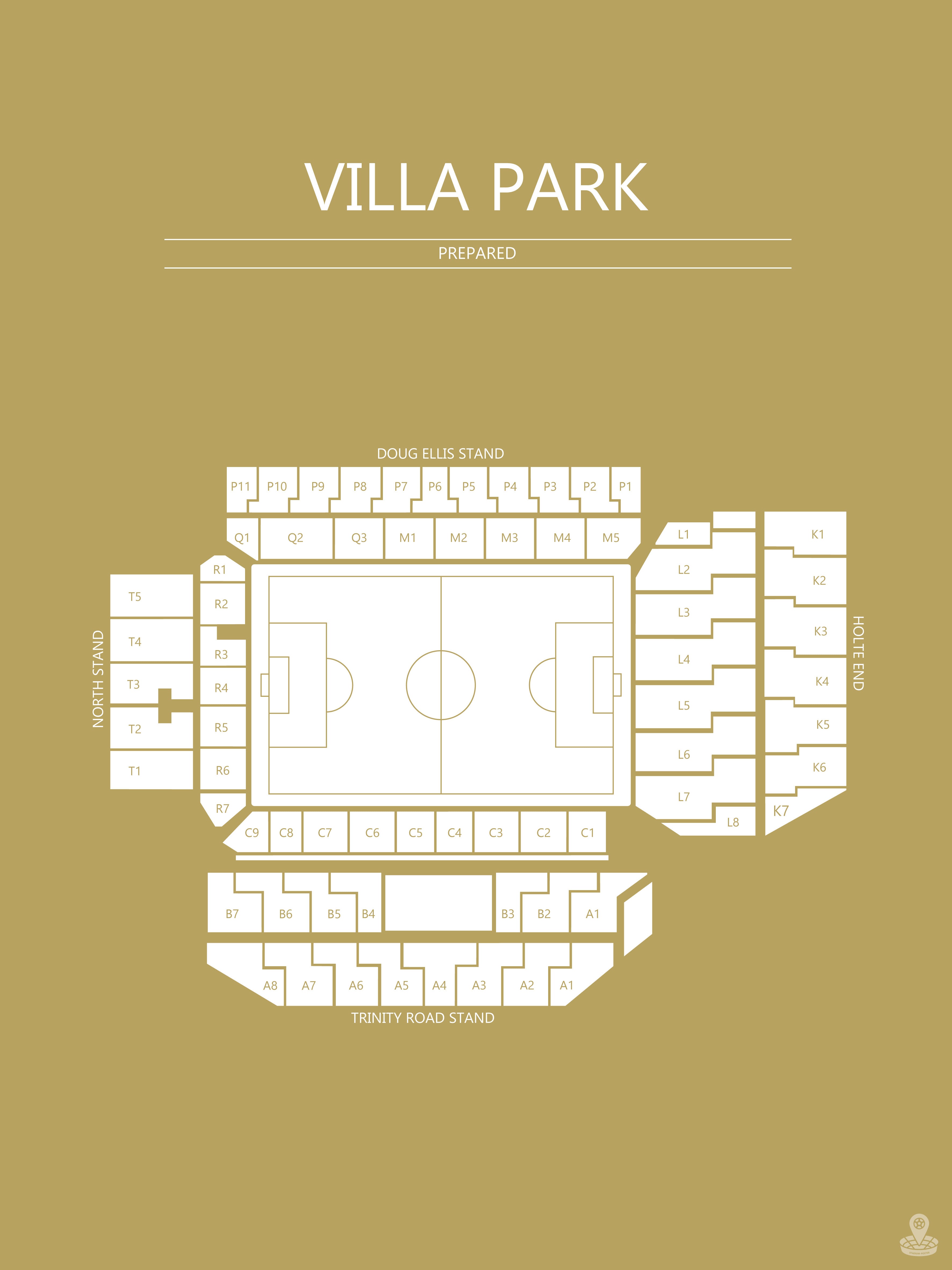 Fodbold plakat Aston Villa Villa Park Karry