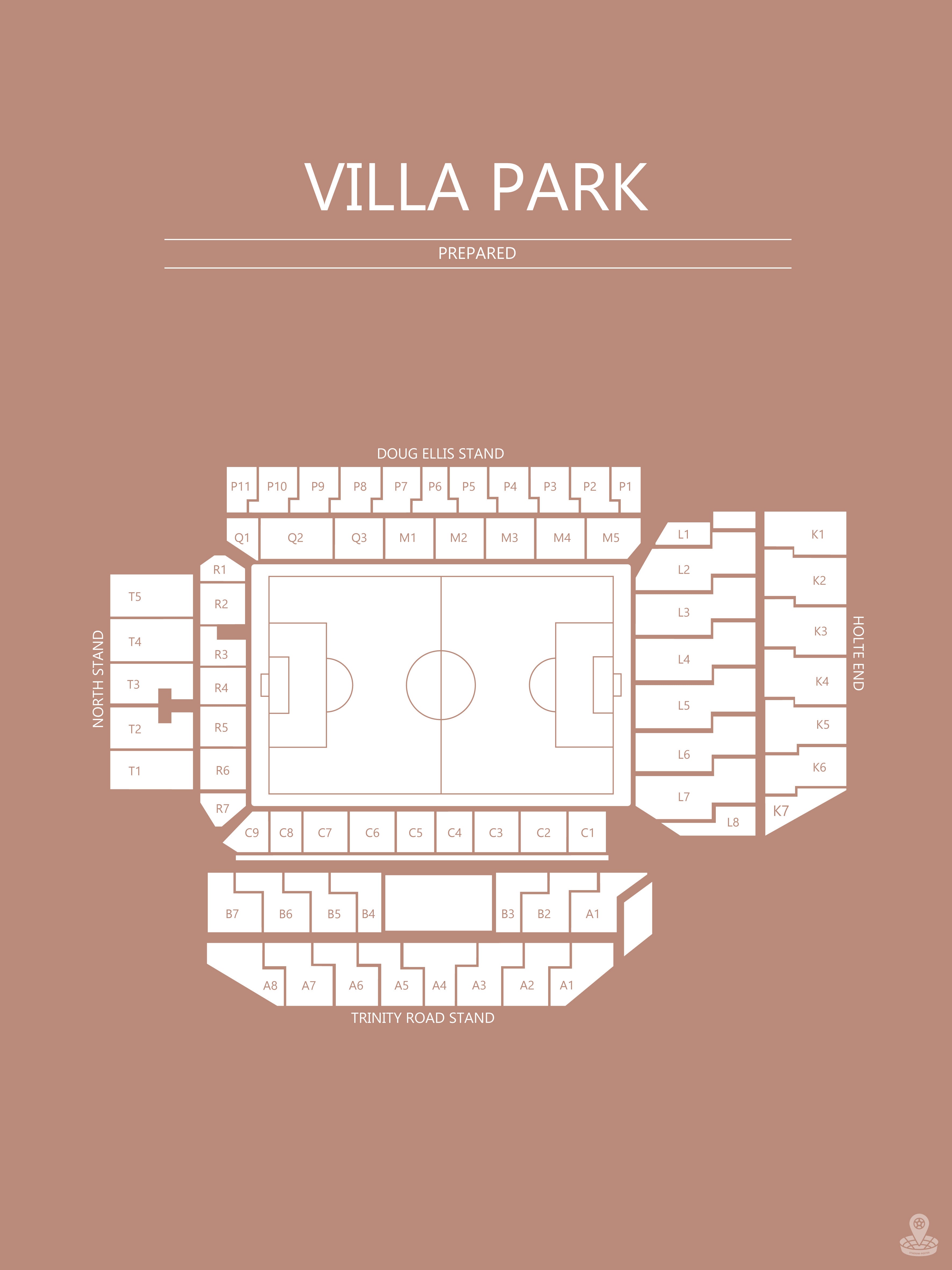 Fodbold plakat Aston Villa Villa Park Sahara